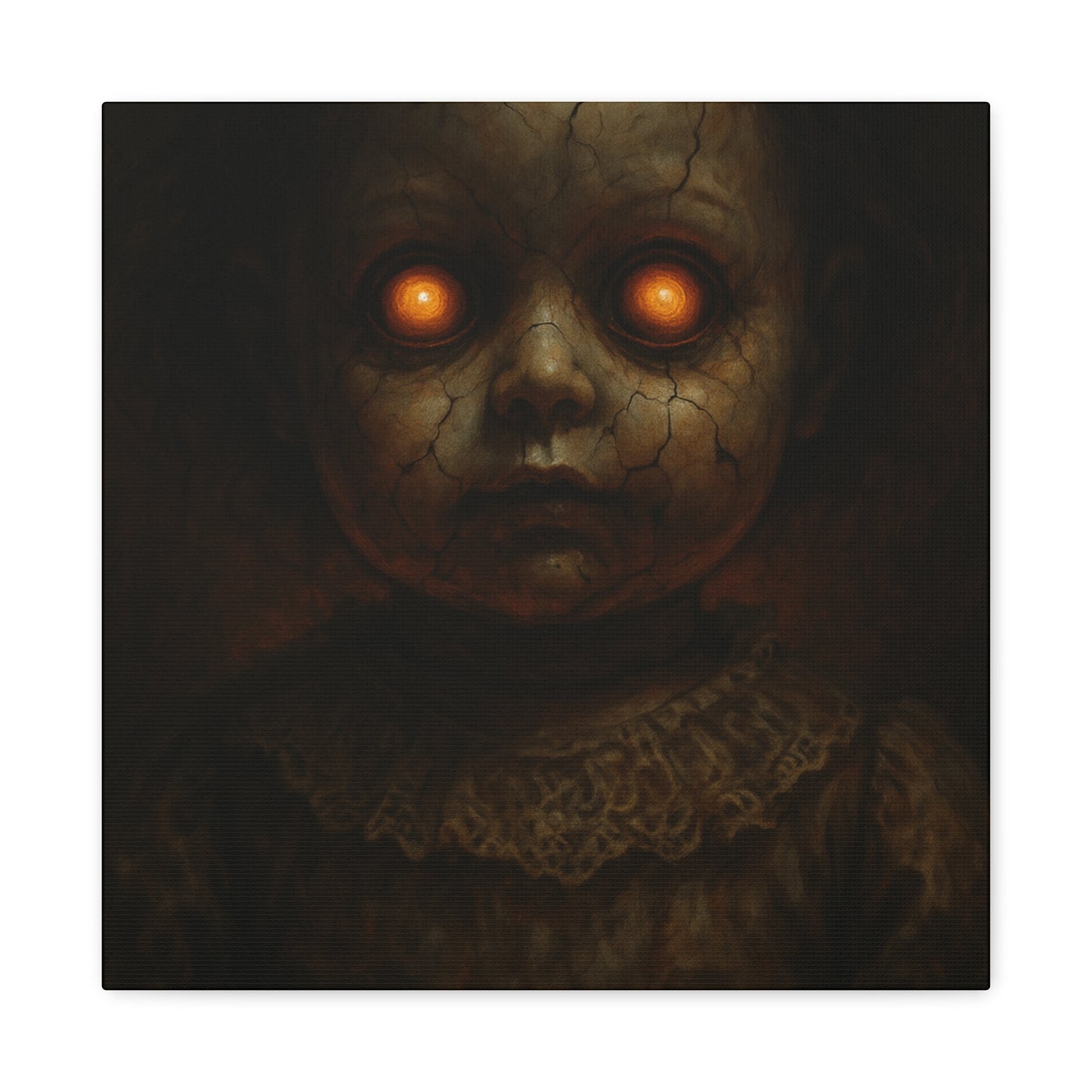 Eerie Artwork Canvas, Horror Decor, Creepy Wall Art, Spooky Gift, Haunted Home Decoration
