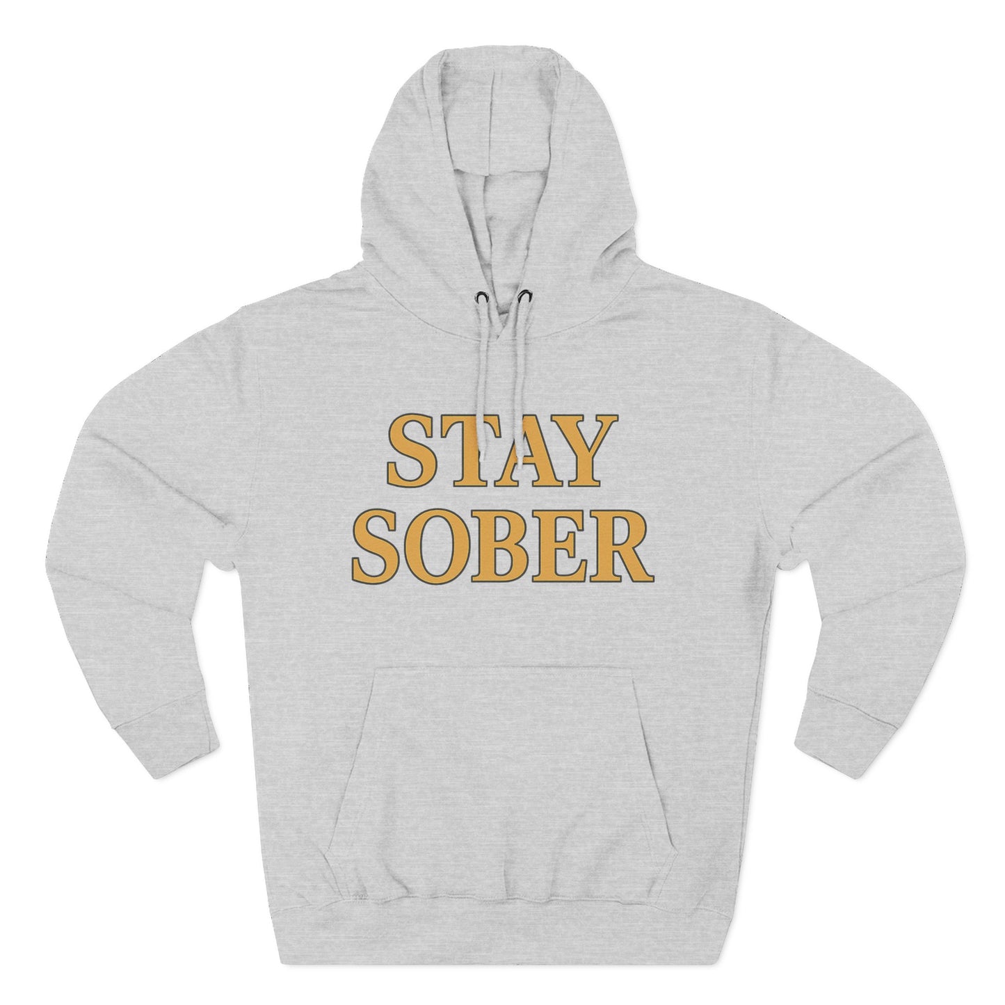 Stay Sober x Faith Hoodie – Gold & Black Christian Recovery Design