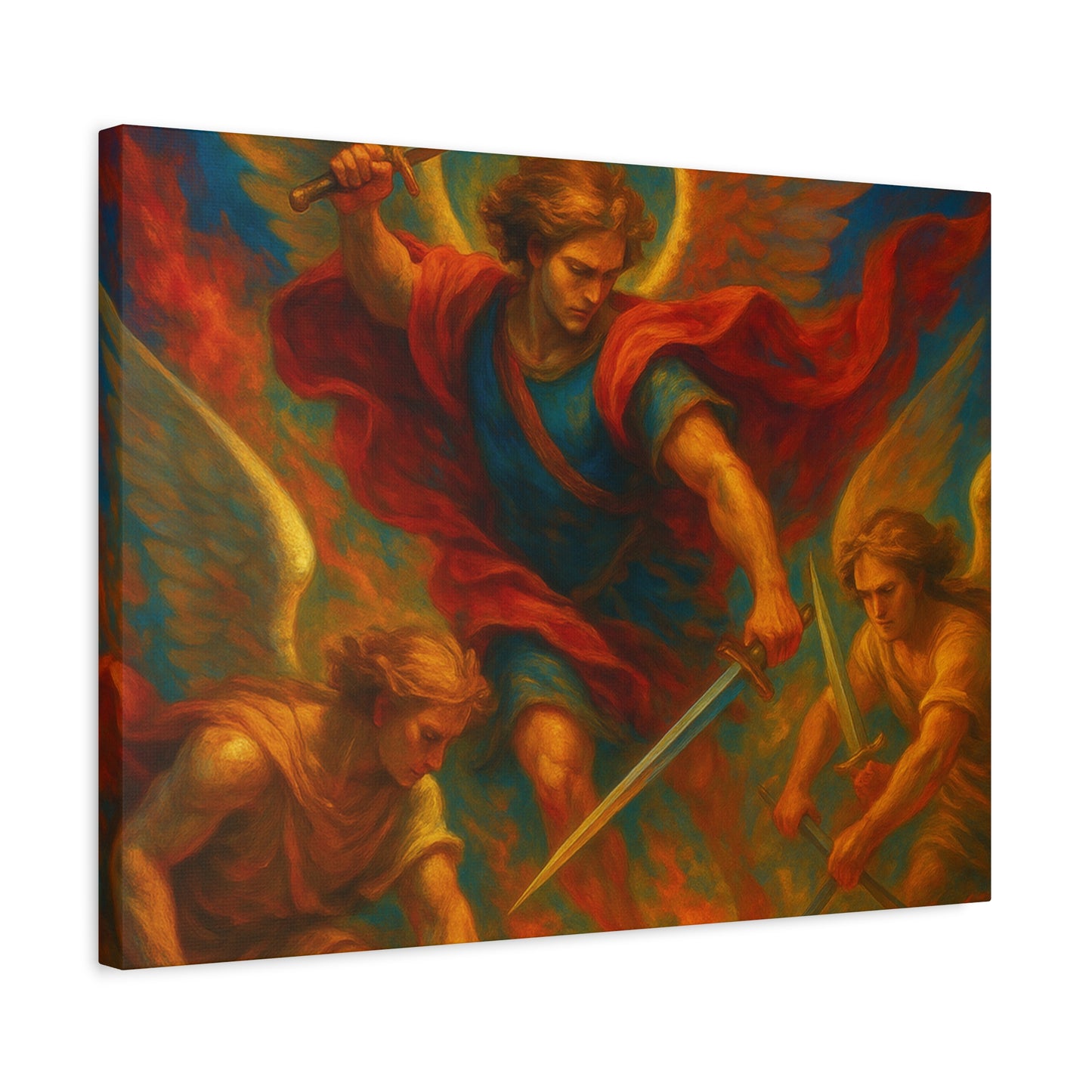Divine Art Canvas, St Michael Wall Decor, Spiritual Home Decor, Inspirational Gift, Saint Art Print, Religious Wall Art