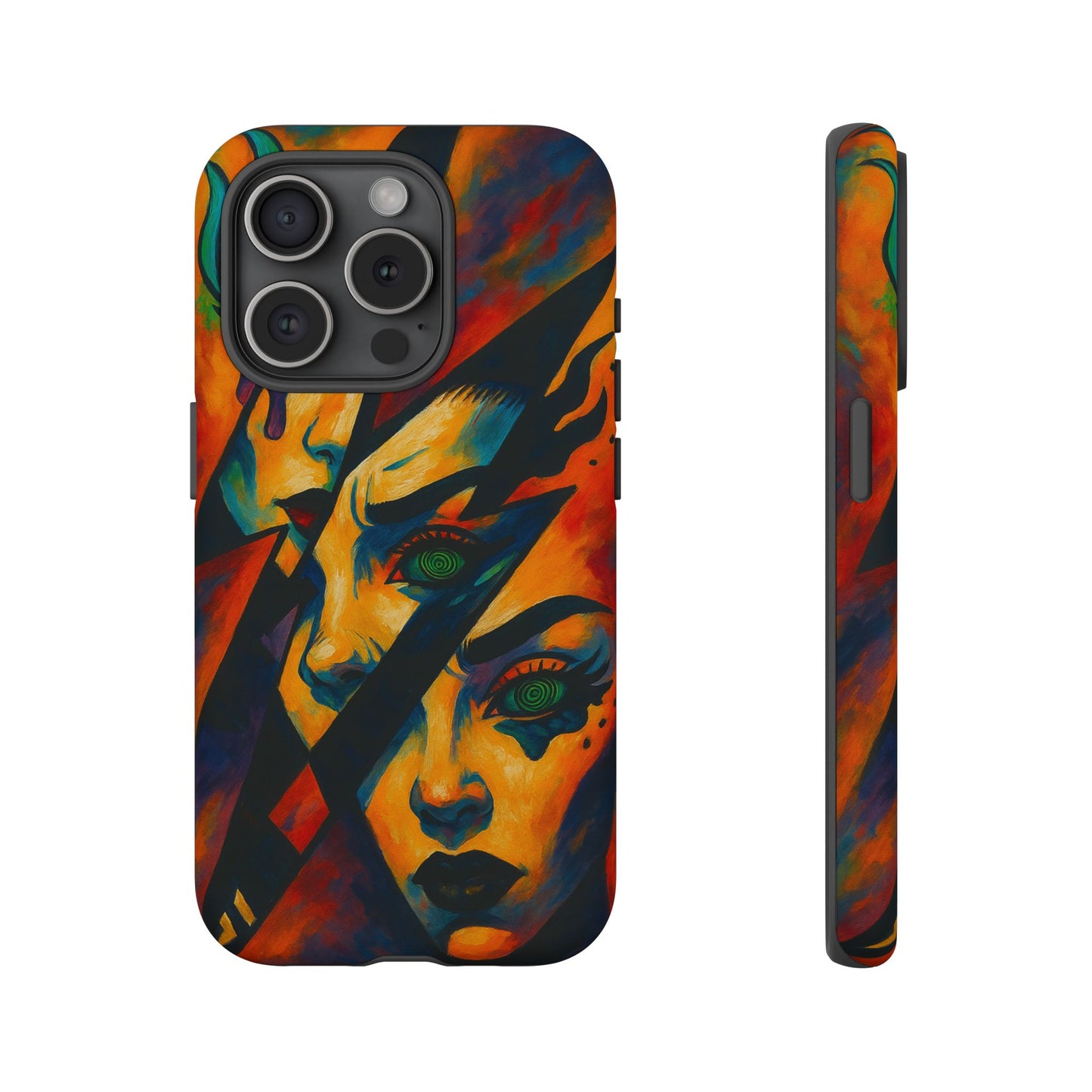 Vibrant Phone Case with Edgy Art, Tough Cases for Trendsetters, Unique Gift for Art Lovers, Colorful Phone Accessory, Protection and Style