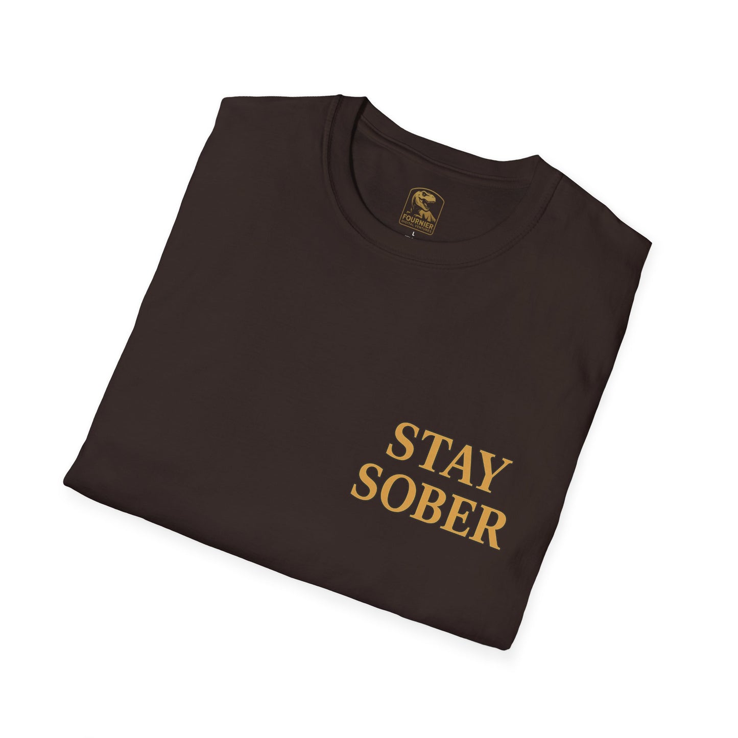 Unisex Softstyle T-Shirt - Stay Sober & Defend Peace Design, Casual Streetwear, Gift for Recovery Support, Positive Vibes, Everyday Wear