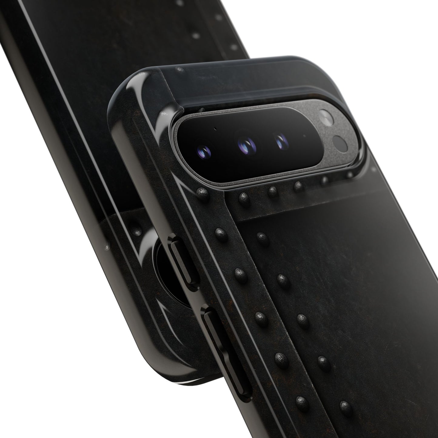 Steel & Smoke – Riveted Shadows Phone Case