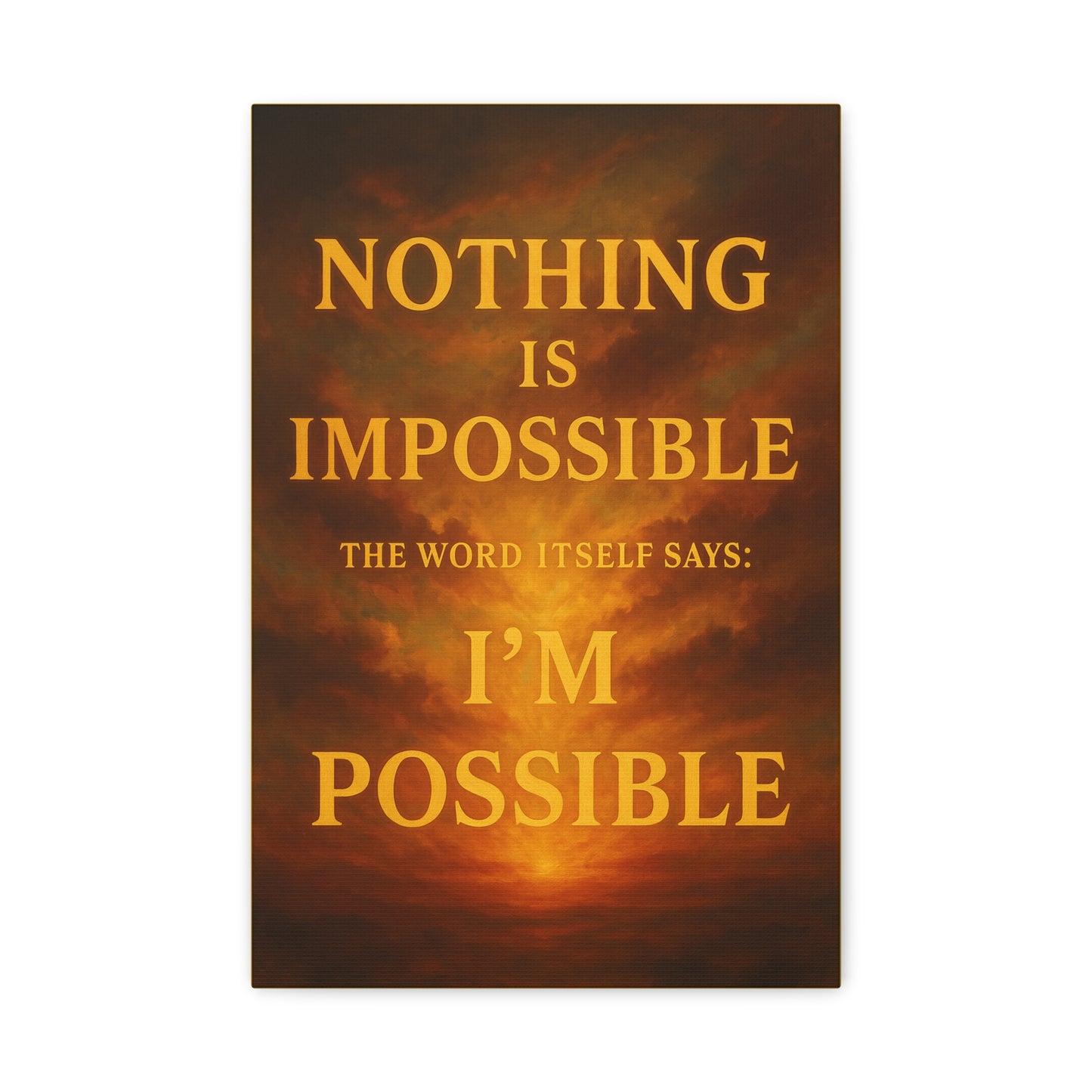 Inspirational Canvas Print, Motivational Wall Art, Positive Quote Decor, Home Office Wall Art, Gift for Dreamers