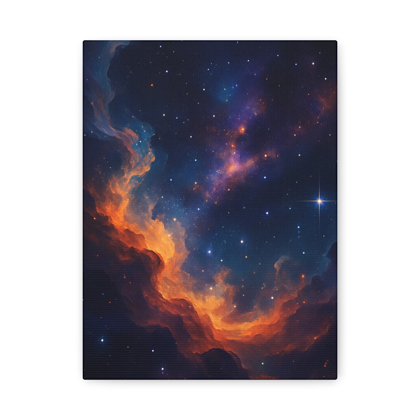 Stellar Flame – Nebula Canvas Art
