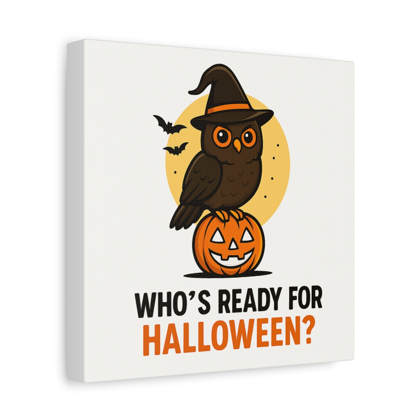 Halloween Owl Canvas Wall Art, Spooky Decor, Fall Home Decor, Holiday Wall Decor, Gift for Halloween Lovers