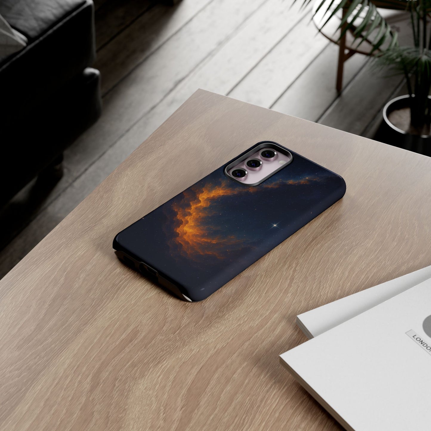 Stellar Flame – Cosmic Nebula Art Phone Case
