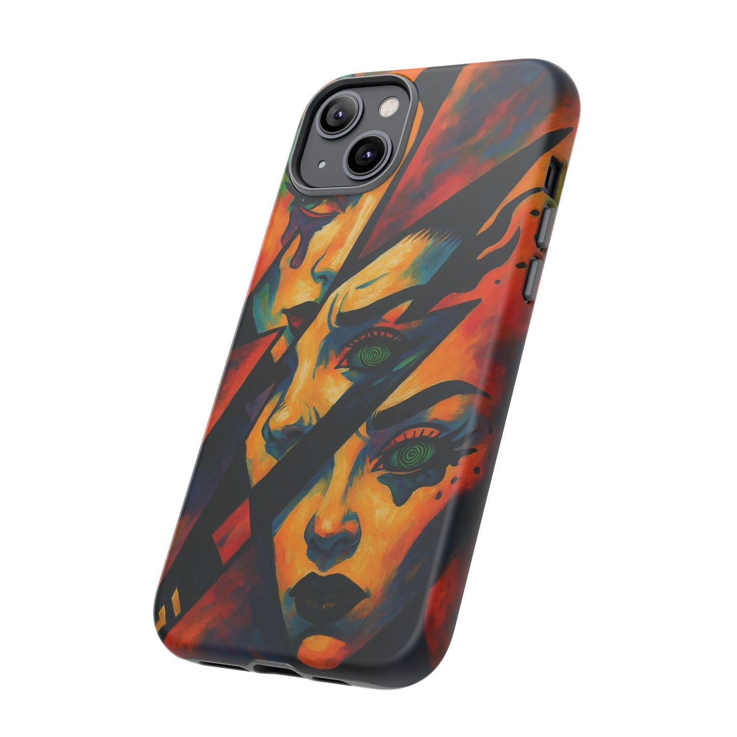 Vibrant Phone Case with Edgy Art, Tough Cases for Trendsetters, Unique Gift for Art Lovers, Colorful Phone Accessory, Protection and Style