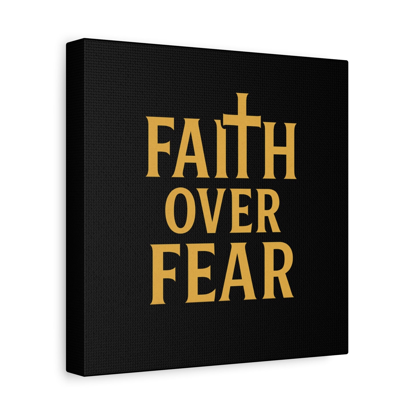 Faith Over Fear Canvas Art - Inspirational Wall Decor, Motivational Gift, Home Decoration, Christian Wall Art, Belief Affirmation