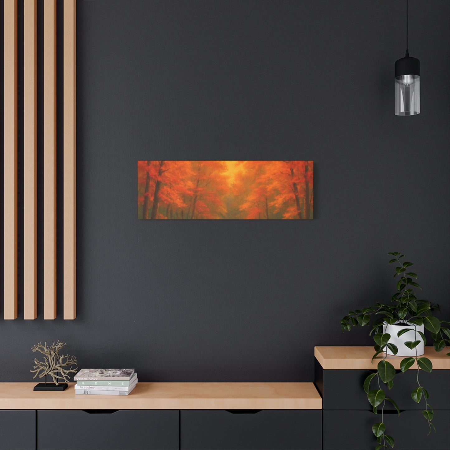 Autumn Forest Canvas Art Print, Fall Home Decor, Cozy Wall Art, Nature Inspired Gallery, Seasonal Decoration