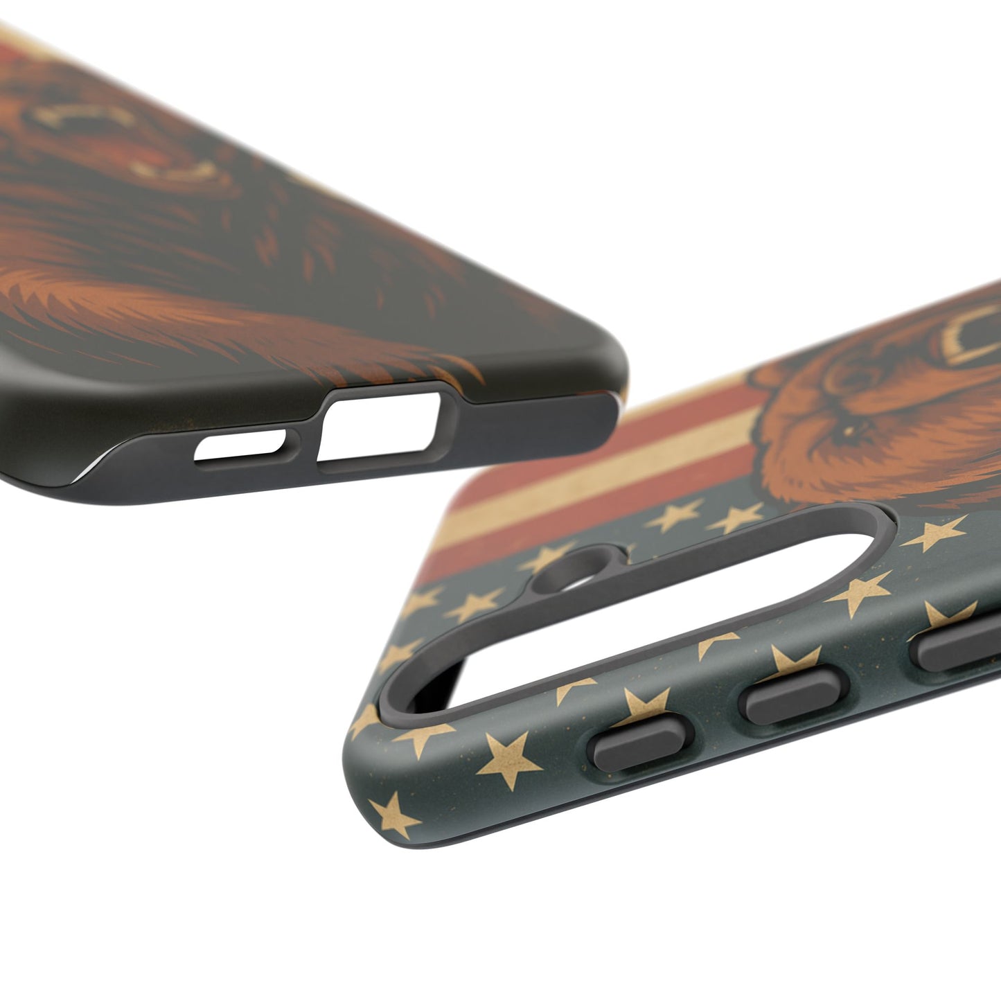 Tough Cases - Patriotic Bear Phone Case, Custom Phone Cover, Strong Protective Case, USA Flag Design, Gift for Outdoors Lovers