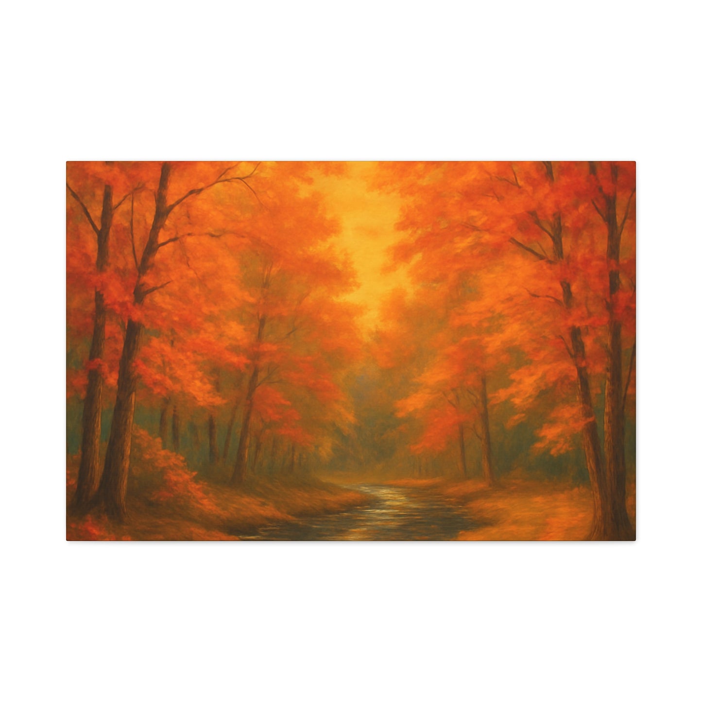 Autumn Forest Canvas Art Print, Fall Home Decor, Cozy Wall Art, Nature Inspired Gallery, Seasonal Decoration