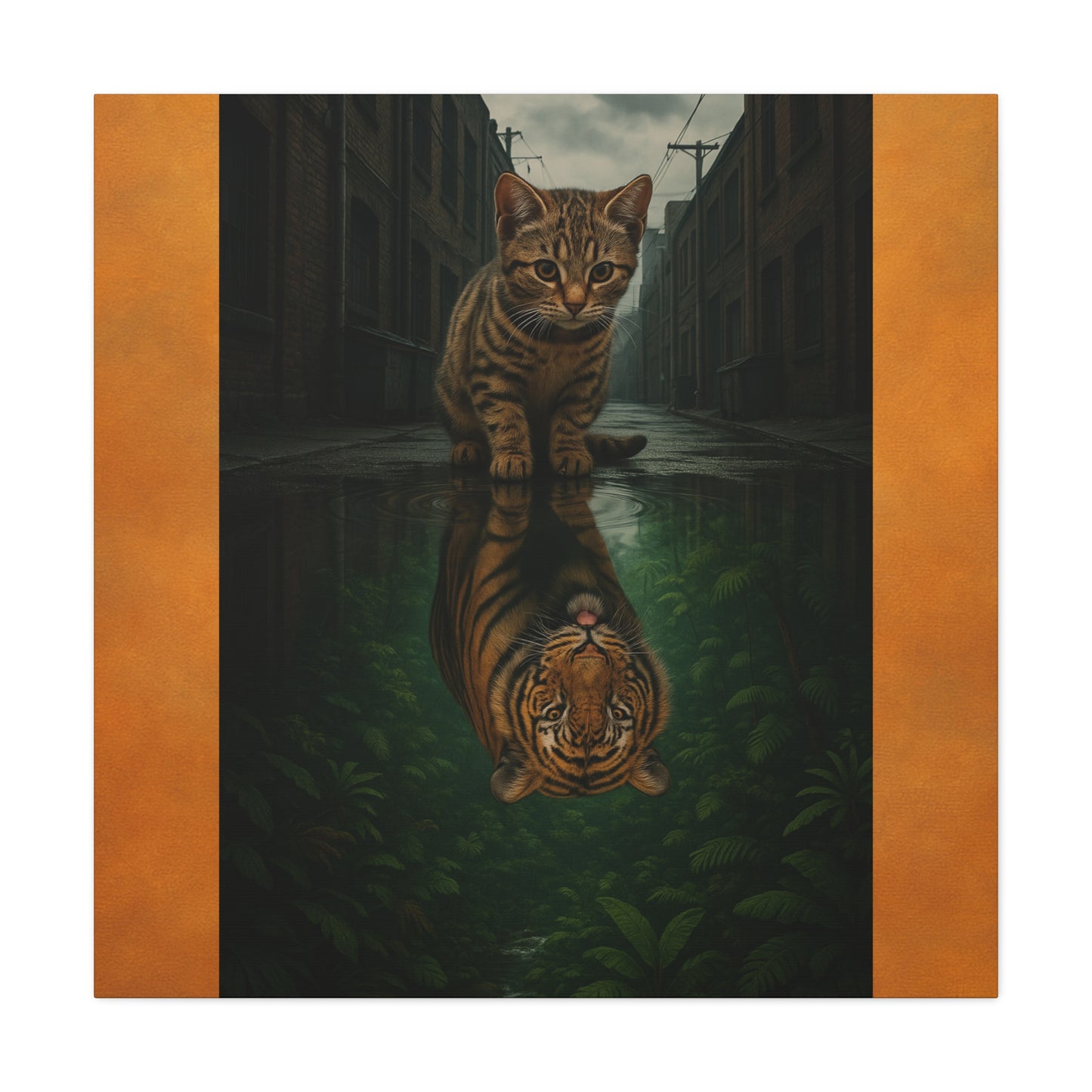 Whimsical Cat Canvas Art Print, Adorable Home Decor, Gift for Cat Lovers, Animal Wall Art, Unique Gift for Birthdays