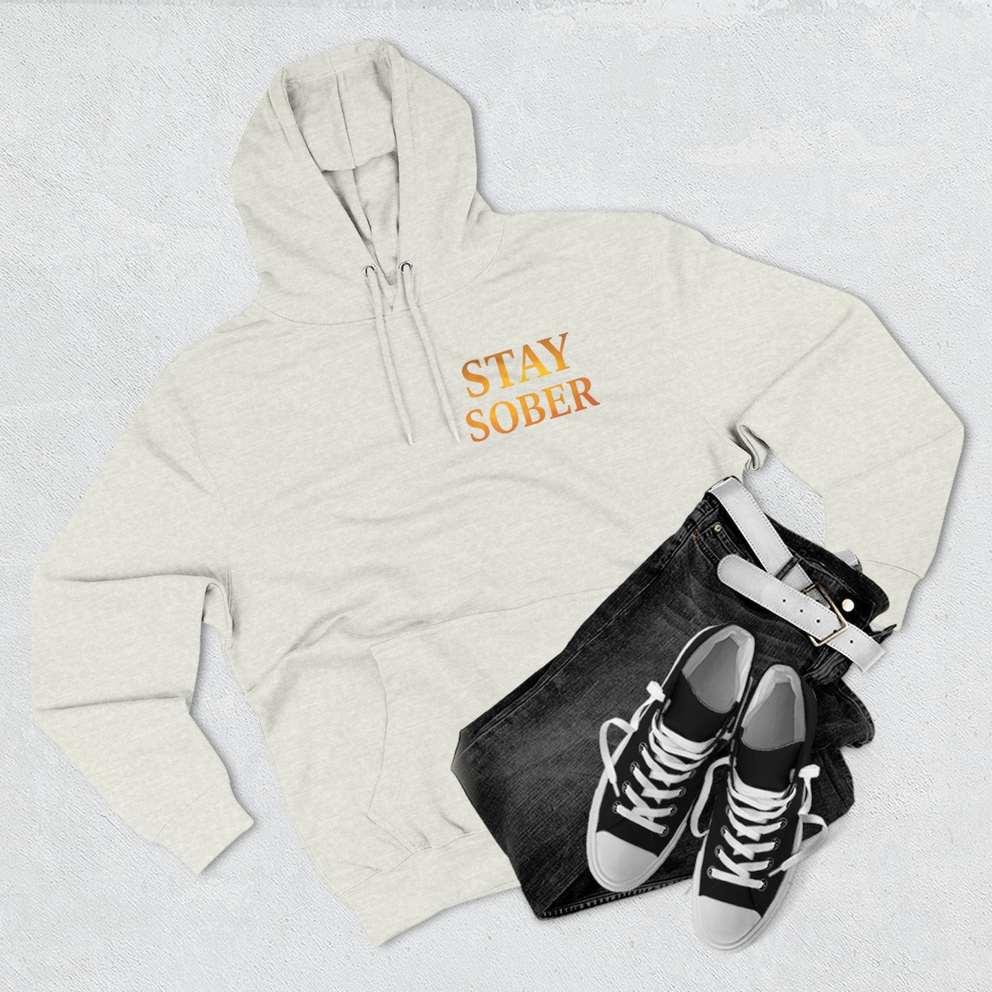 Inspirational Fleece Hoodie, Motivational Gift for Wellness, Stay Sober Apparel, Positive Affirmation Hoodie, Recovery Support Clothing