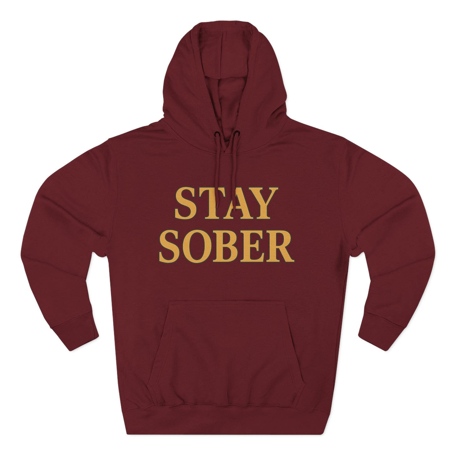 Stay Sober x Faith Hoodie – Gold & Black Christian Recovery Design
