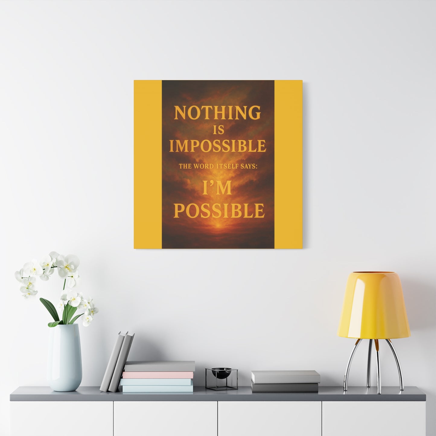 Inspirational Canvas Print, Motivational Wall Art, Positive Quote Decor, Home Office Wall Art, Gift for Dreamers