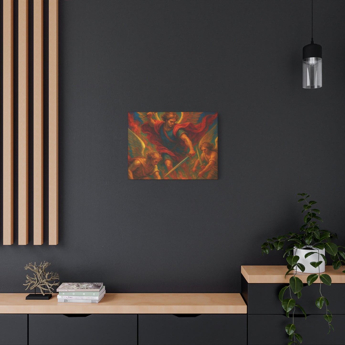 Divine Art Canvas, St Michael Wall Decor, Spiritual Home Decor, Inspirational Gift, Saint Art Print, Religious Wall Art