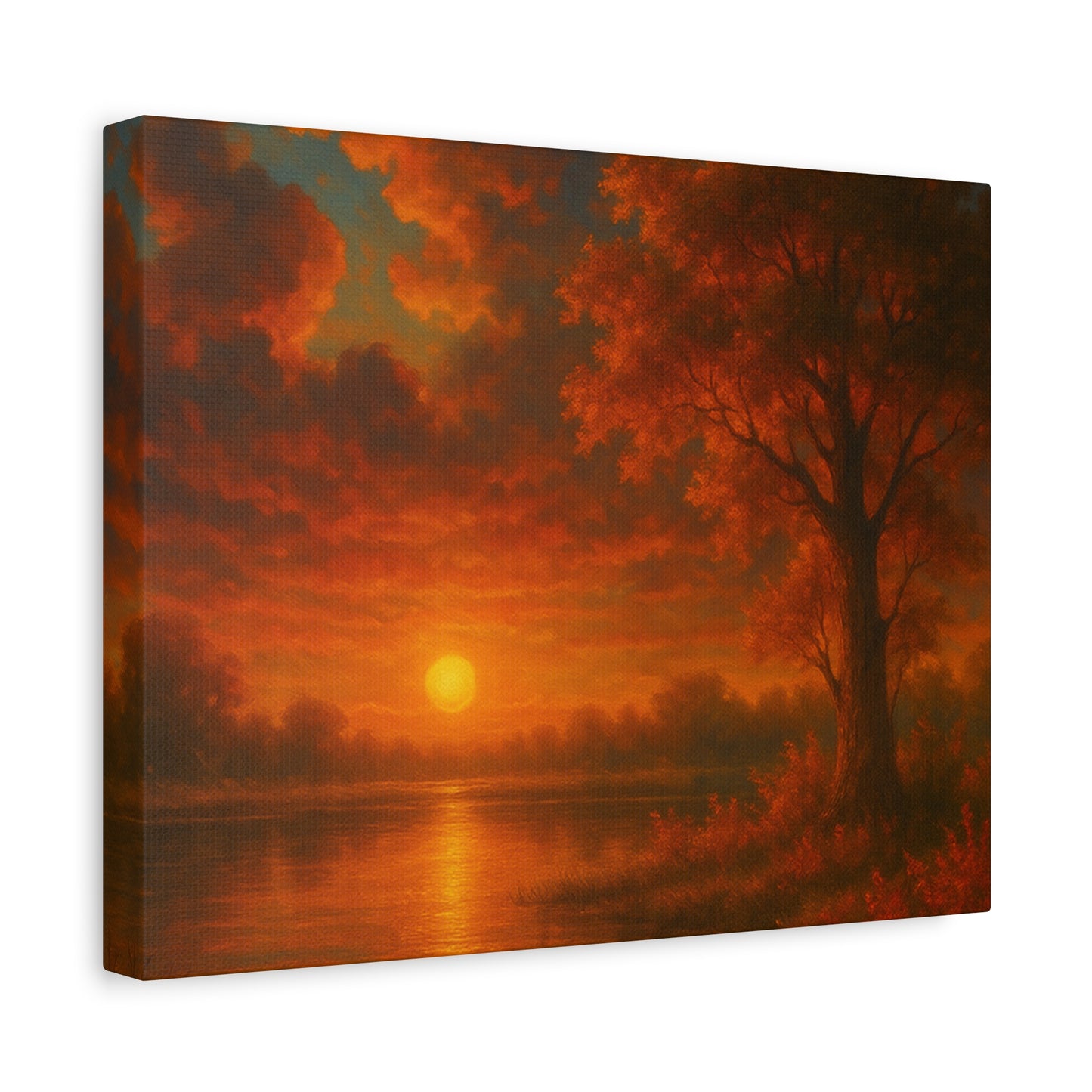 Serene Sunset Canvas Wall Art, Nature Decor, Home Aesthetic, Gift for Art Lovers, Inspiring Wall Hanging, Living Room Decoration