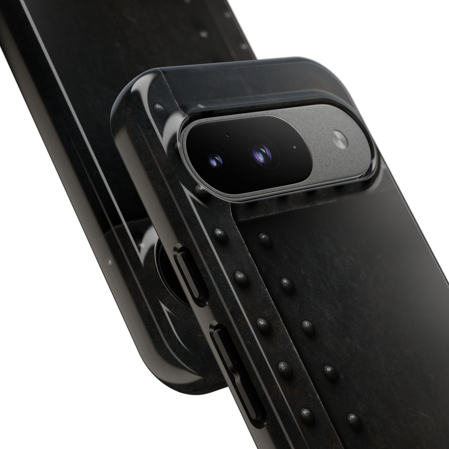 Steel & Smoke – Riveted Shadows Phone Case