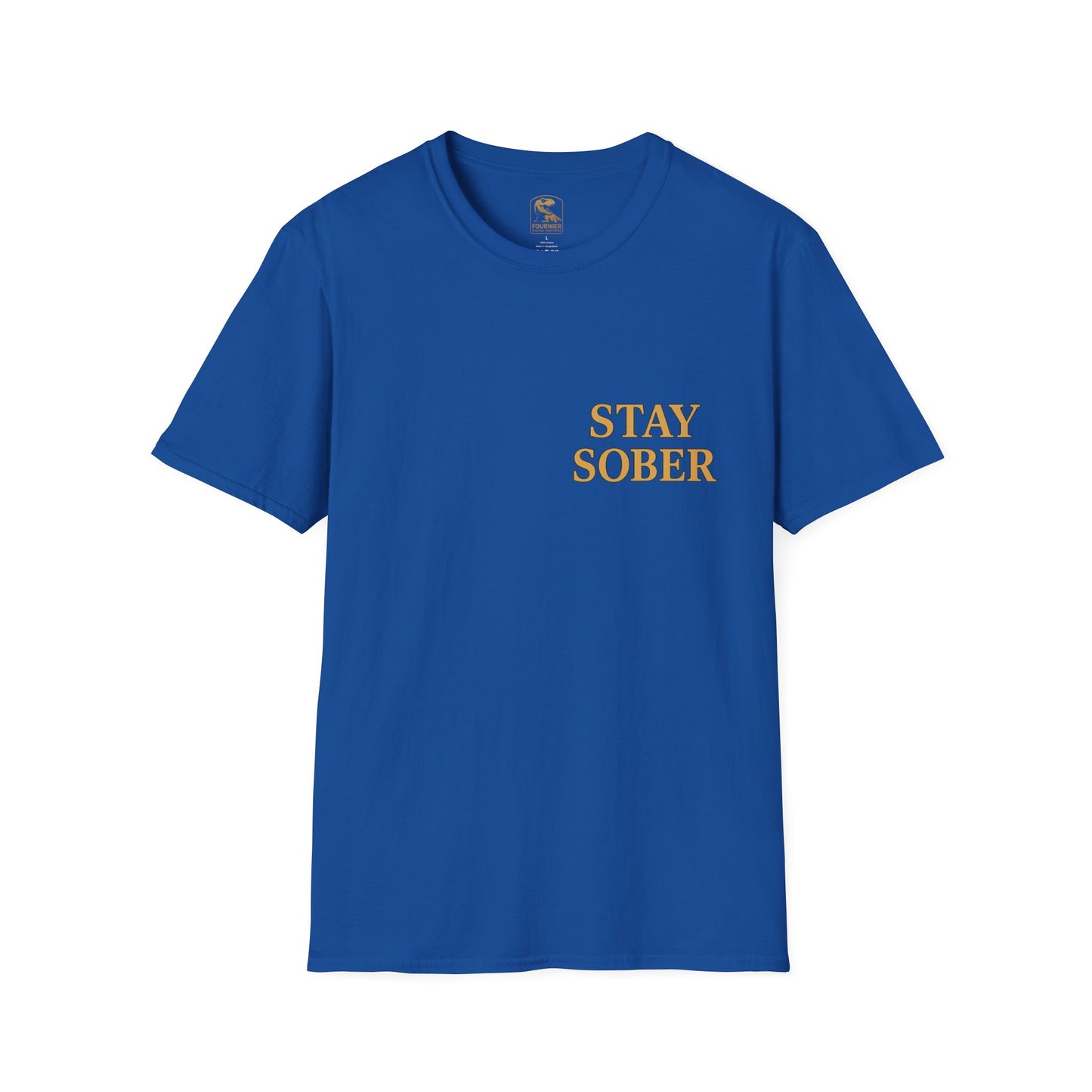 Unisex Softstyle T-Shirt - Stay Sober & Defend Peace Design, Casual Streetwear, Gift for Recovery Support, Positive Vibes, Everyday Wear