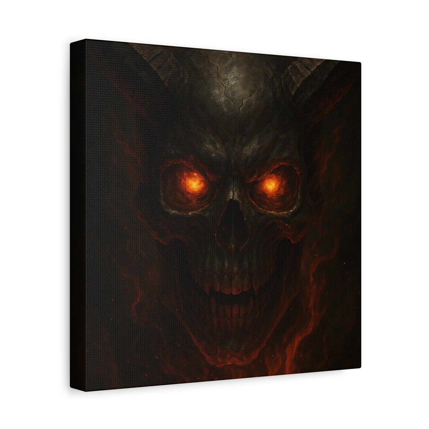 Gothic Wall Art Canvas, Dark Decor for Halloween, Gift for Horror Fans, Scary Home Wall Hanging, Edgy Room Decor