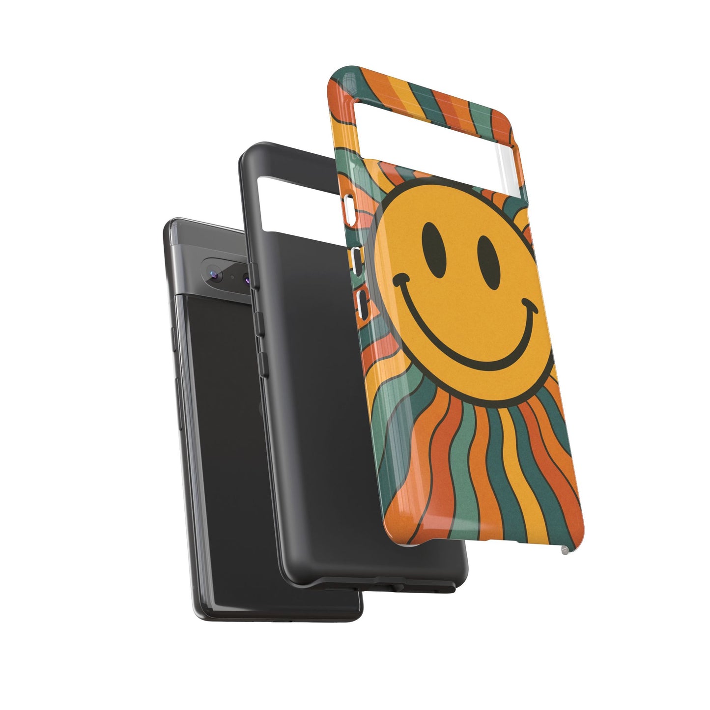 Colorful Smiley Phone Case, Retro Vibe Phone Cover, Cute Gift for Kids and Adults, Fun Protector for Everyday Use, Eco-Friendly Merchandise
