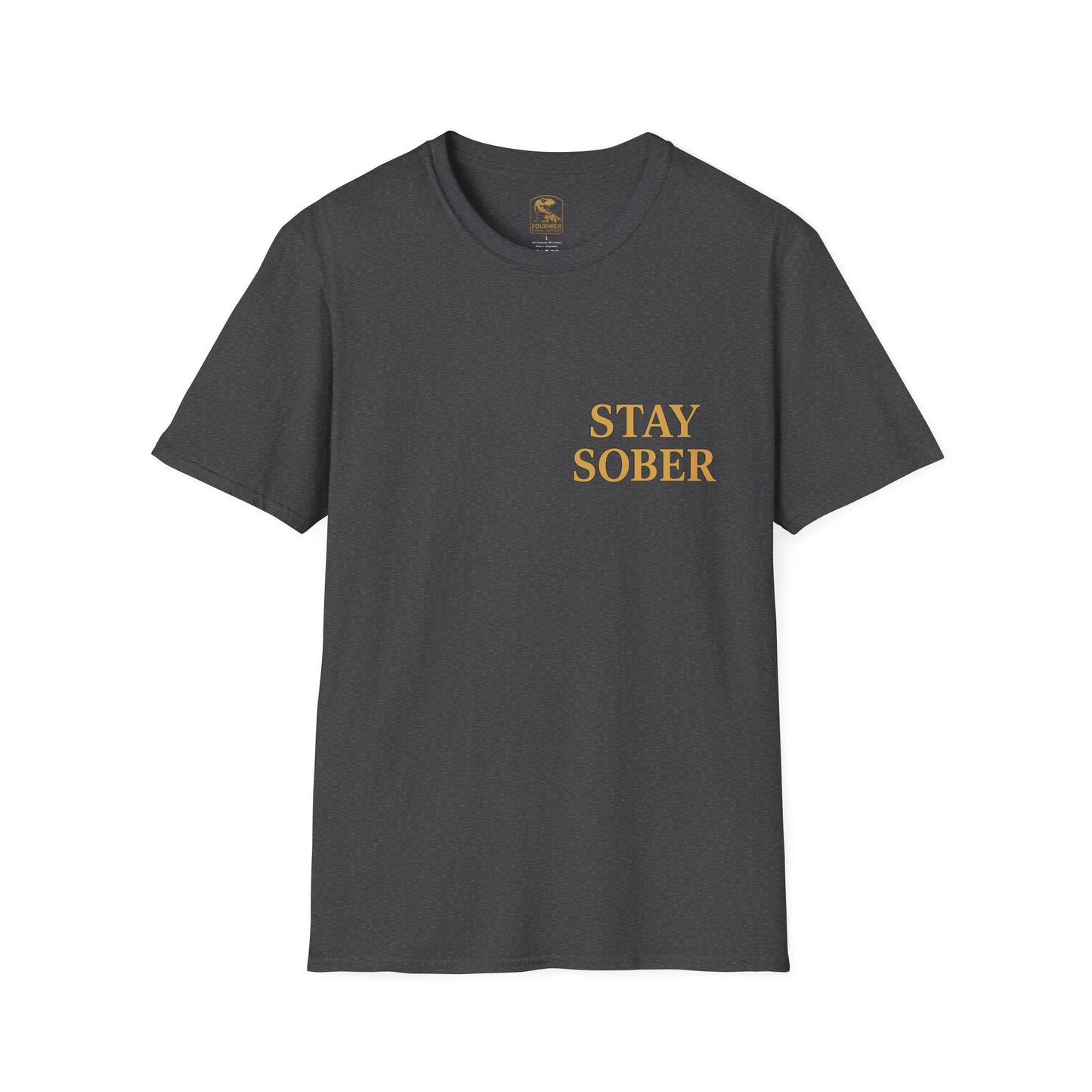 Unisex Softstyle T-Shirt - Stay Sober & Defend Peace Design, Casual Streetwear, Gift for Recovery Support, Positive Vibes, Everyday Wear