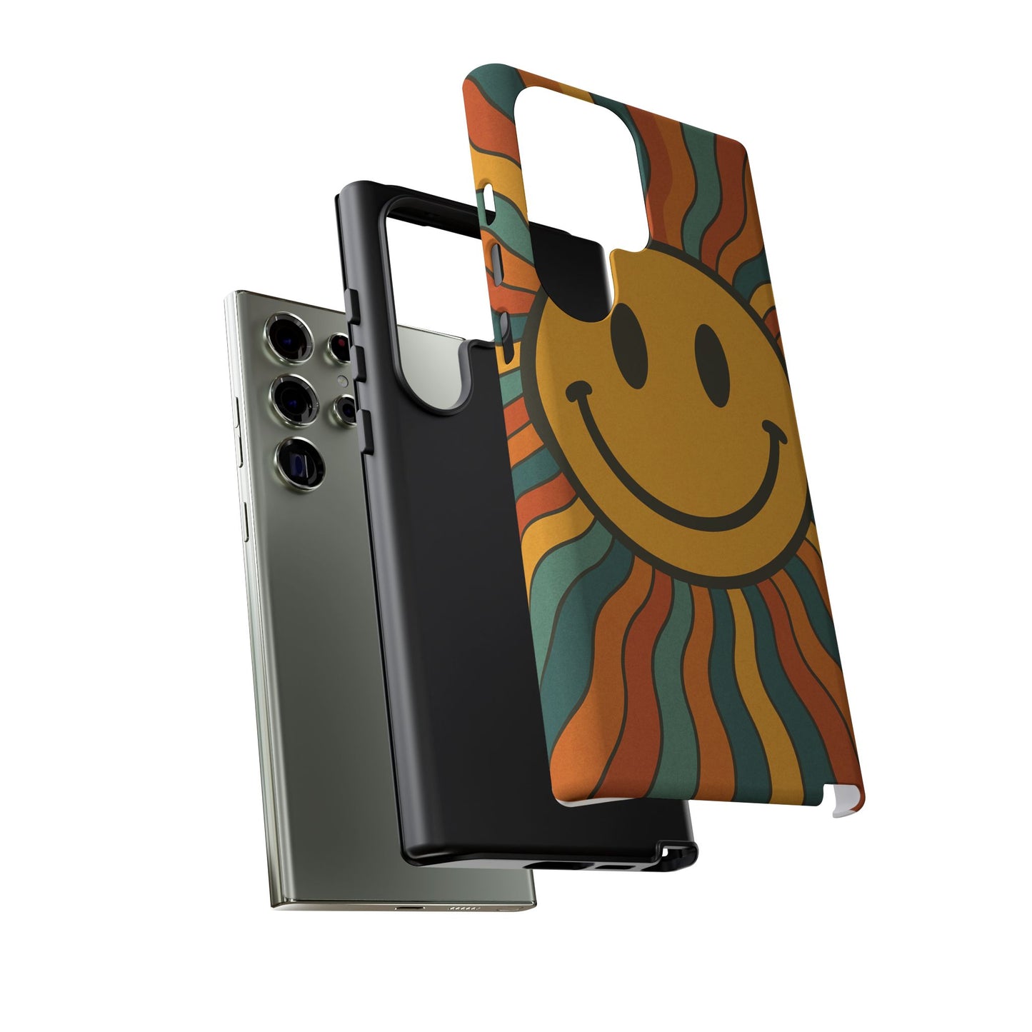 Colorful Smiley Phone Case, Retro Vibe Phone Cover, Cute Gift for Kids and Adults, Fun Protector for Everyday Use, Eco-Friendly Merchandise