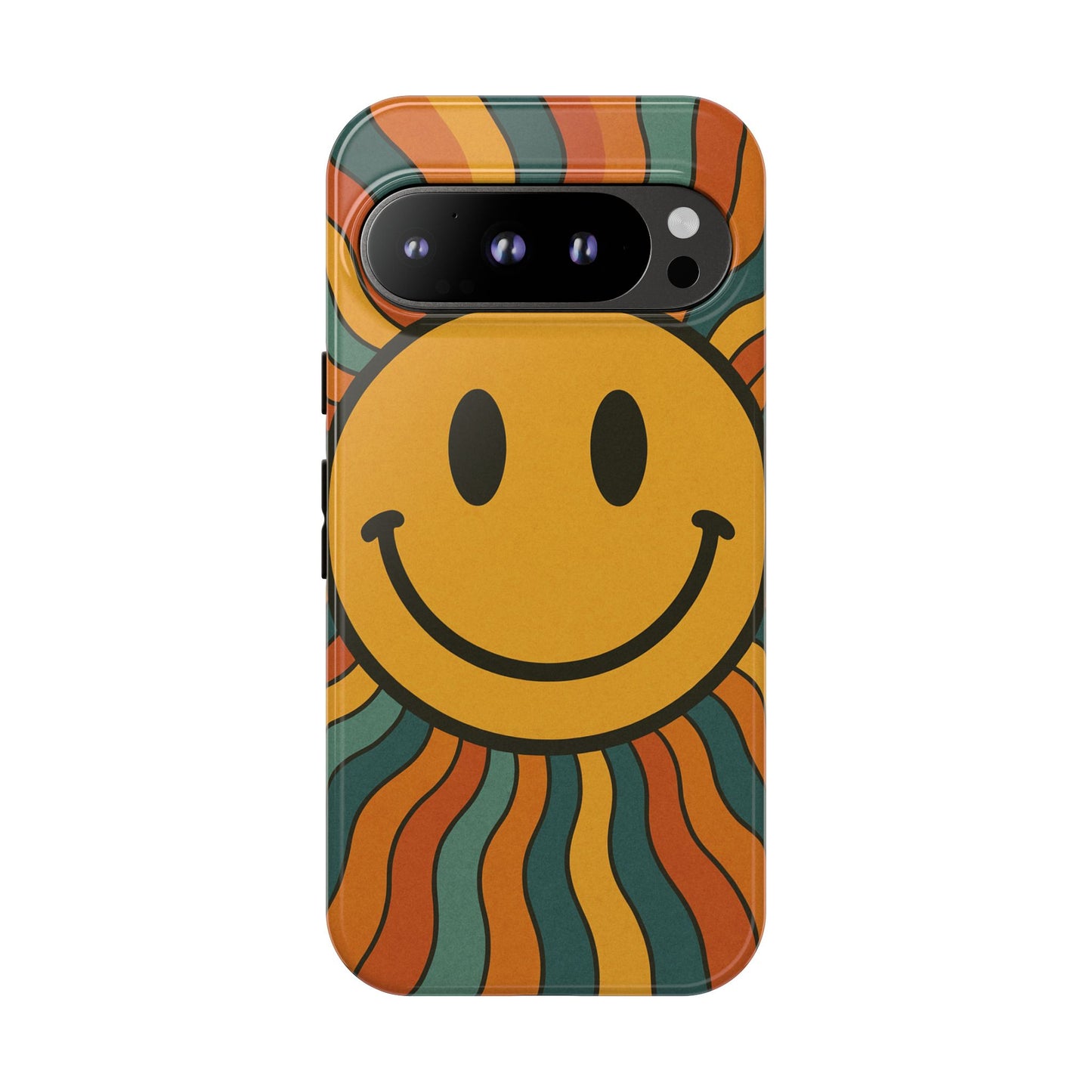 Colorful Smiley Phone Case, Retro Vibe Phone Cover, Cute Gift for Kids and Adults, Fun Protector for Everyday Use, Eco-Friendly Merchandise