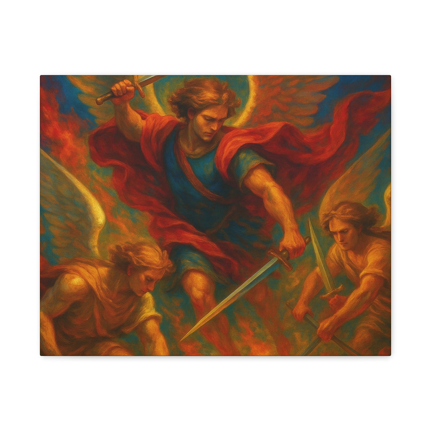 Divine Art Canvas, St Michael Wall Decor, Spiritual Home Decor, Inspirational Gift, Saint Art Print, Religious Wall Art