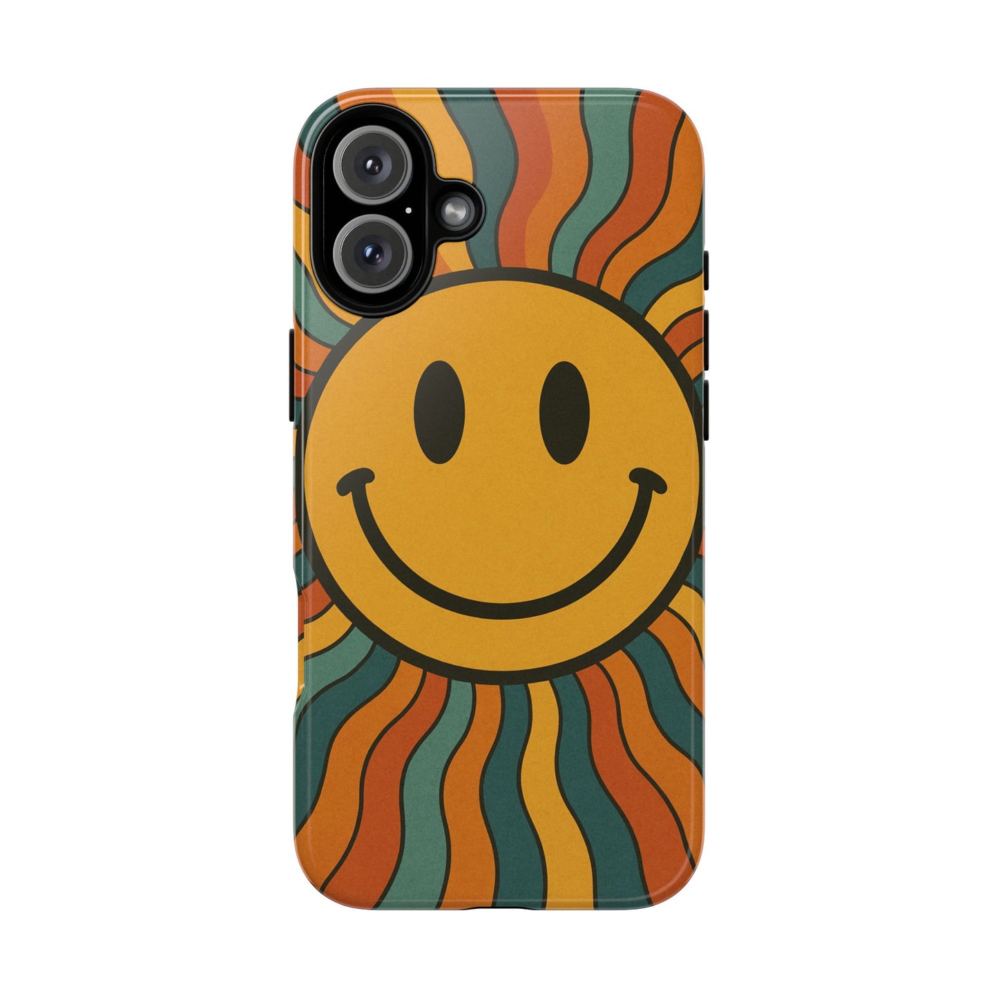 Colorful Smiley Phone Case, Retro Vibe Phone Cover, Cute Gift for Kids and Adults, Fun Protector for Everyday Use, Eco-Friendly Merchandise