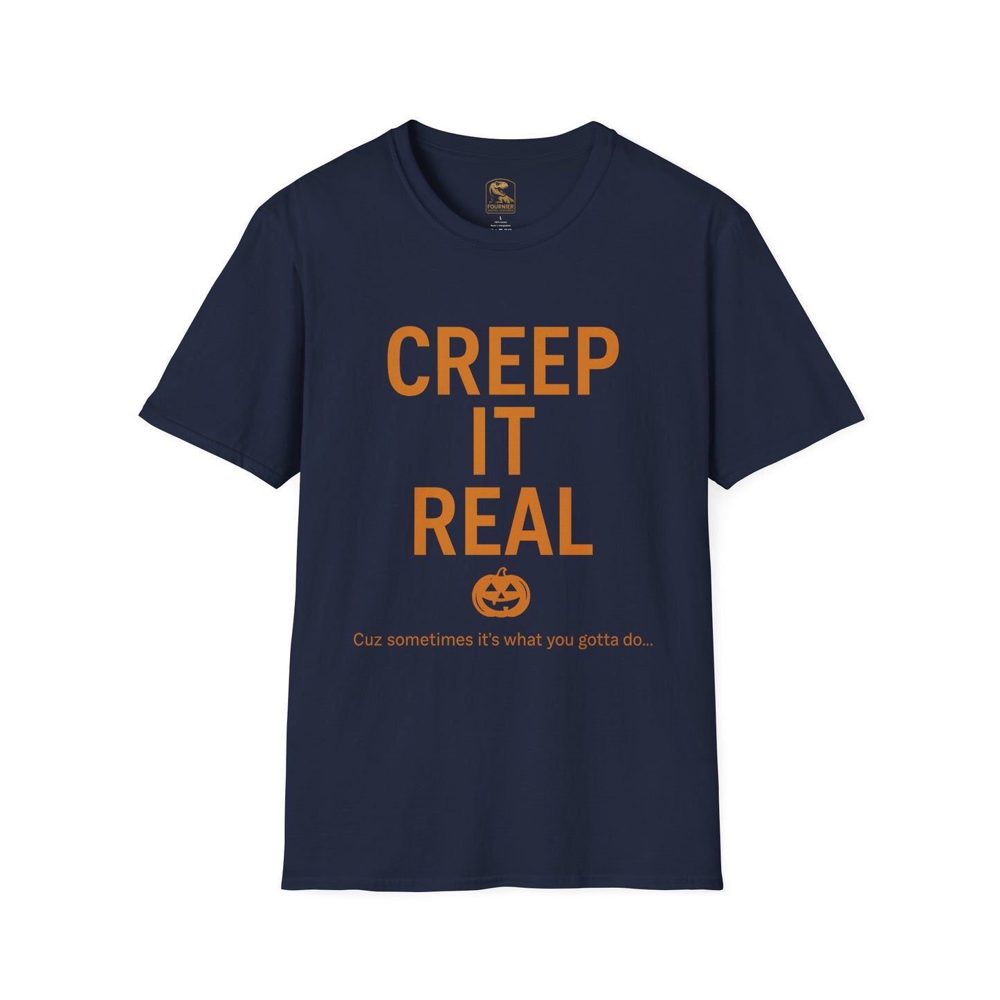 Creep It Real Halloween T-Shirt, Unisex Softstyle Tee, Halloween Gift, Fall Apparel, Pumpkin Shirt, Spooky Season Wear