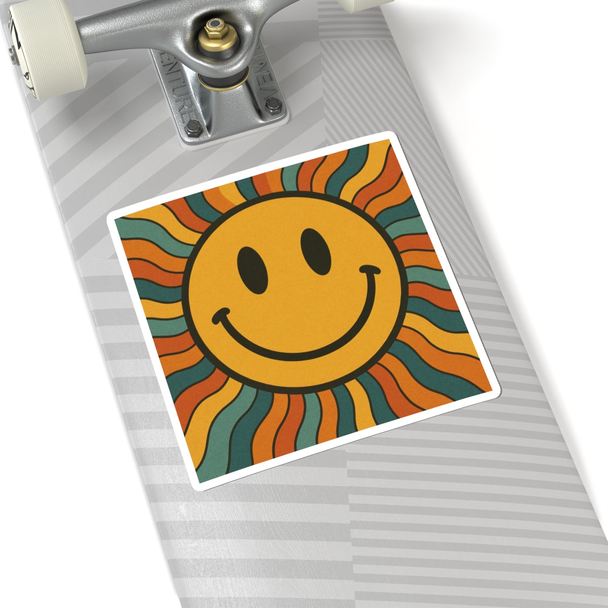 Smiley Sun Kiss-Cut Stickers, Fun Retro Decals, Cheerful Laptop Decorations, Positive Vibe Stickers, Gifts for Friends, Mood Boosters