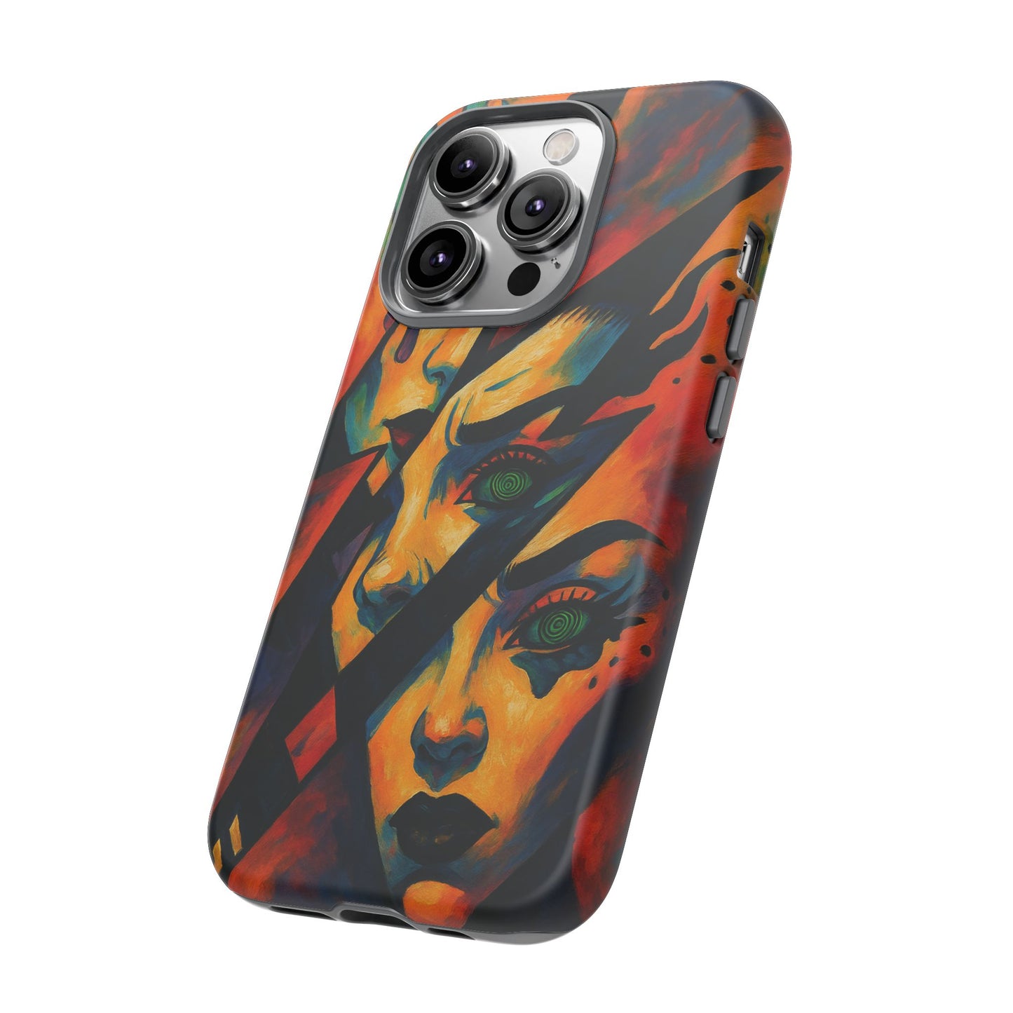 Vibrant Phone Case with Edgy Art, Tough Cases for Trendsetters, Unique Gift for Art Lovers, Colorful Phone Accessory, Protection and Style