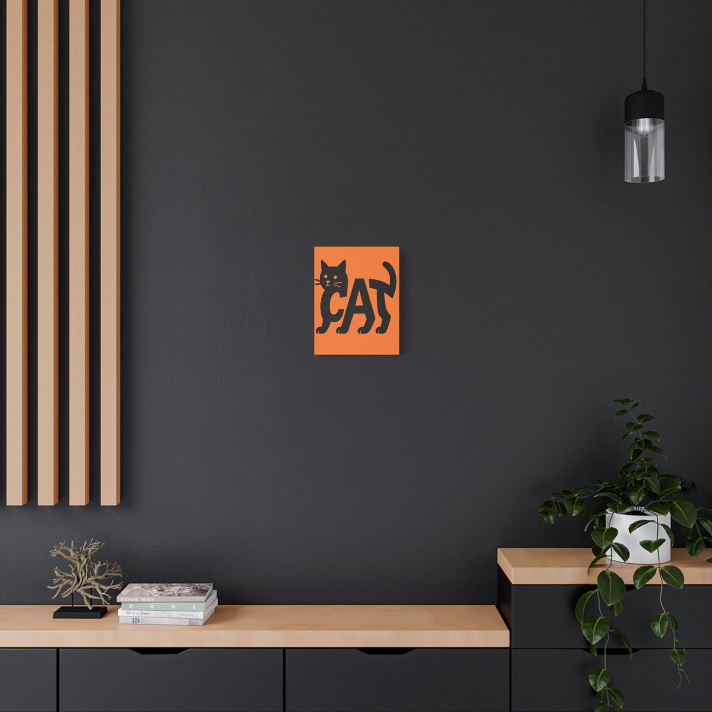 Cat-Themed Matte Canvas Art, Cute Cat Decor, Halloween Wall Art, Pet Lover Gift, Cat Lover Home Decor, Black Cat Artwork