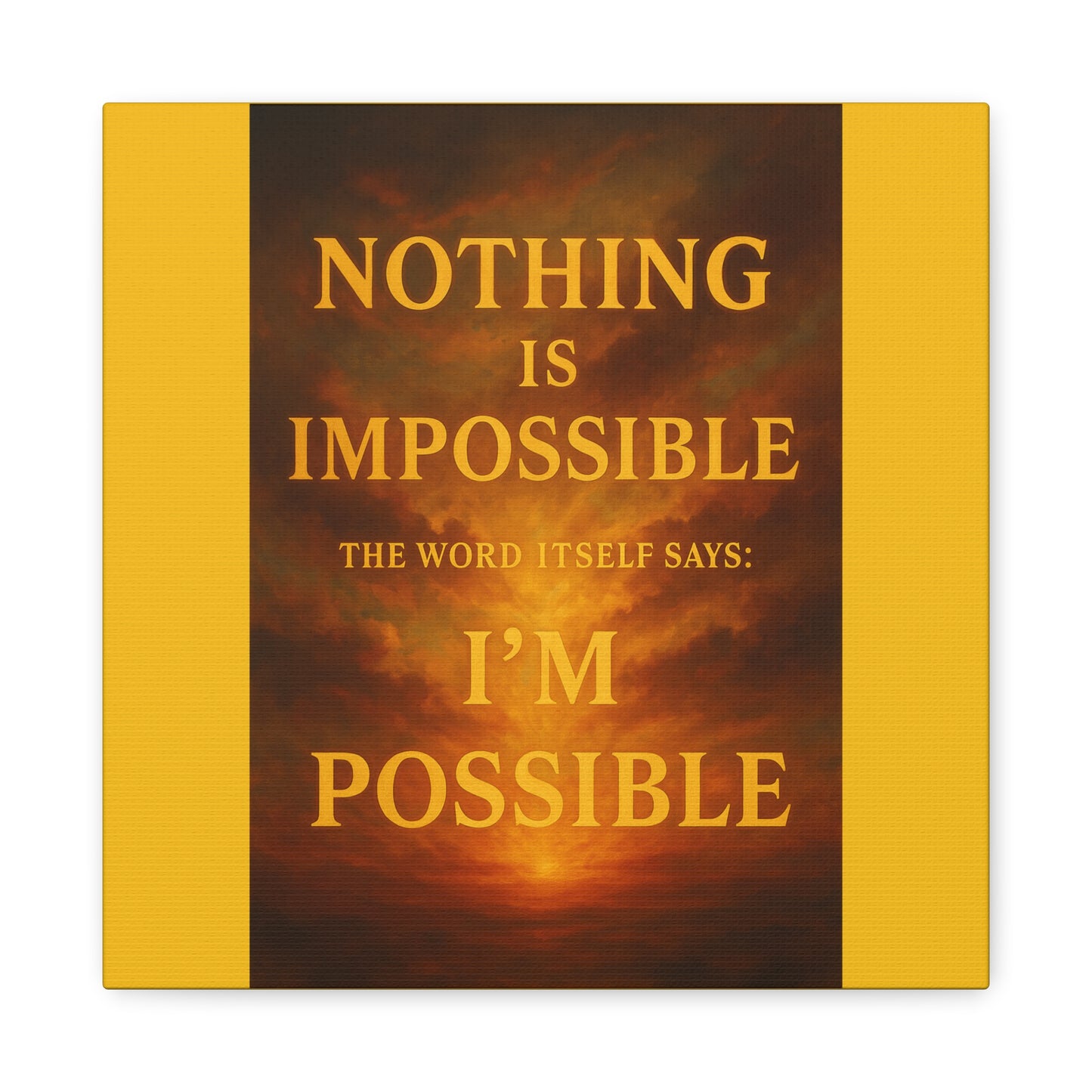 Inspirational Canvas Print, Motivational Wall Art, Positive Quote Decor, Home Office Wall Art, Gift for Dreamers