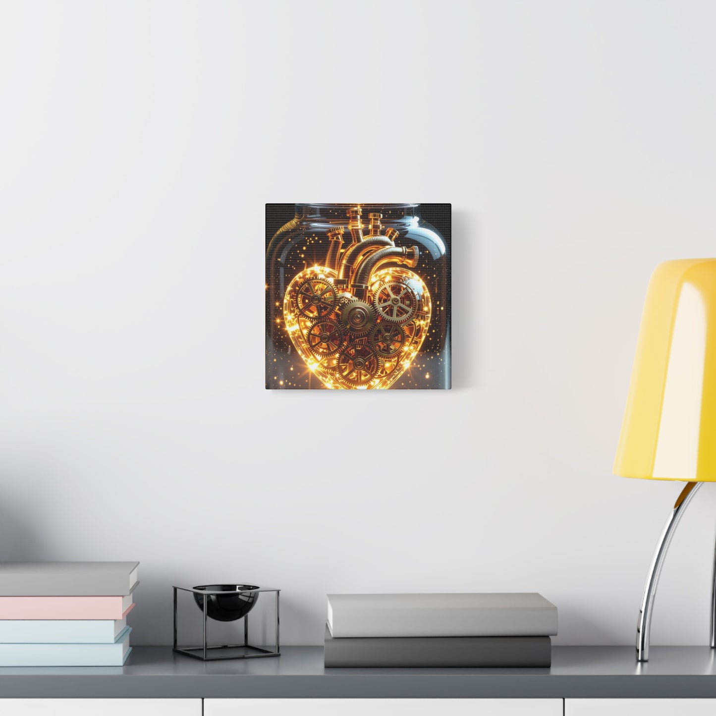 Steampunk Heart Canvas Wall Art, Perfect for Home Decor, Love Gifts, Industrial Style Decor, Unique Gift for Him/Her, Heart Gear Canvas