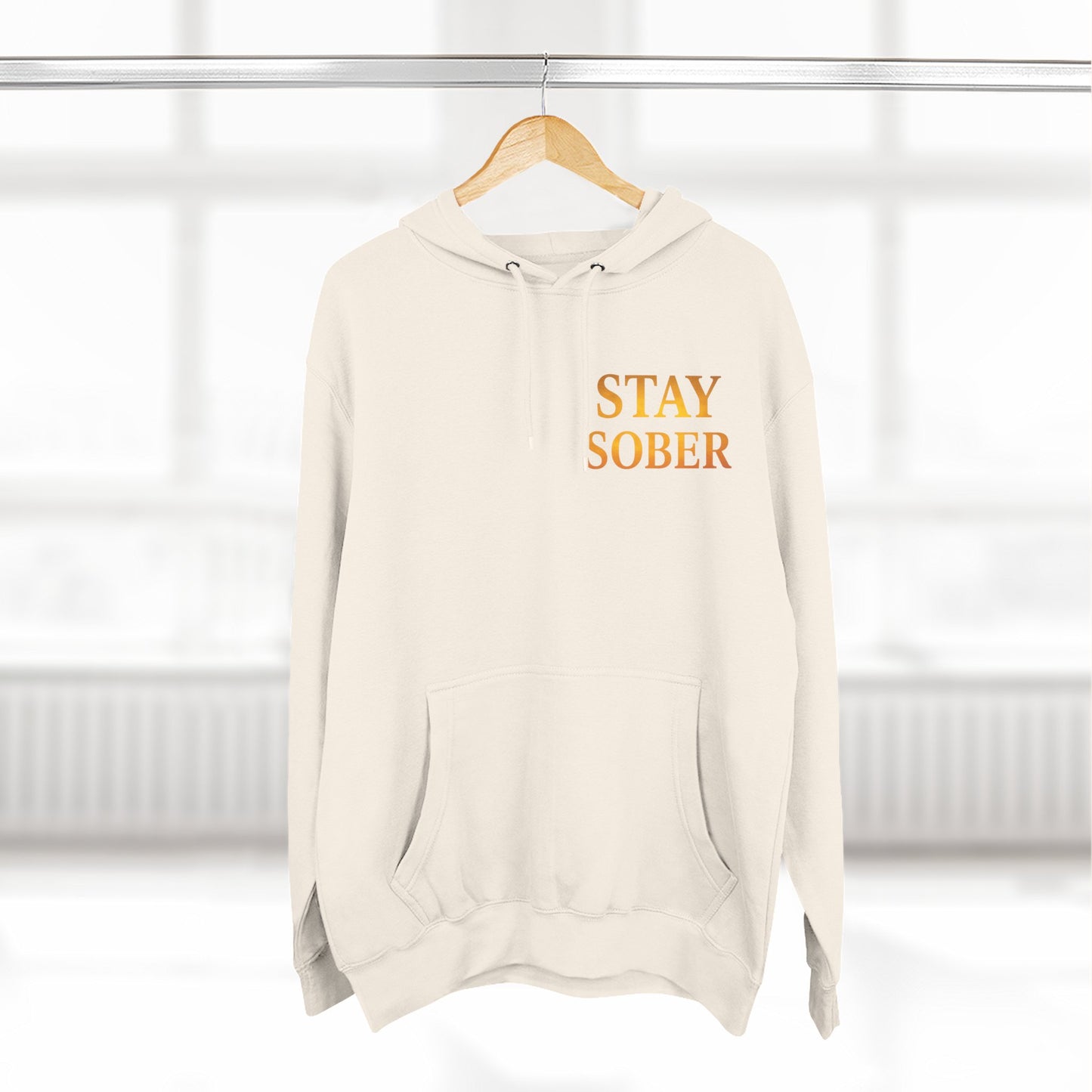 Inspirational Fleece Hoodie, Motivational Gift for Wellness, Stay Sober Apparel, Positive Affirmation Hoodie, Recovery Support Clothing