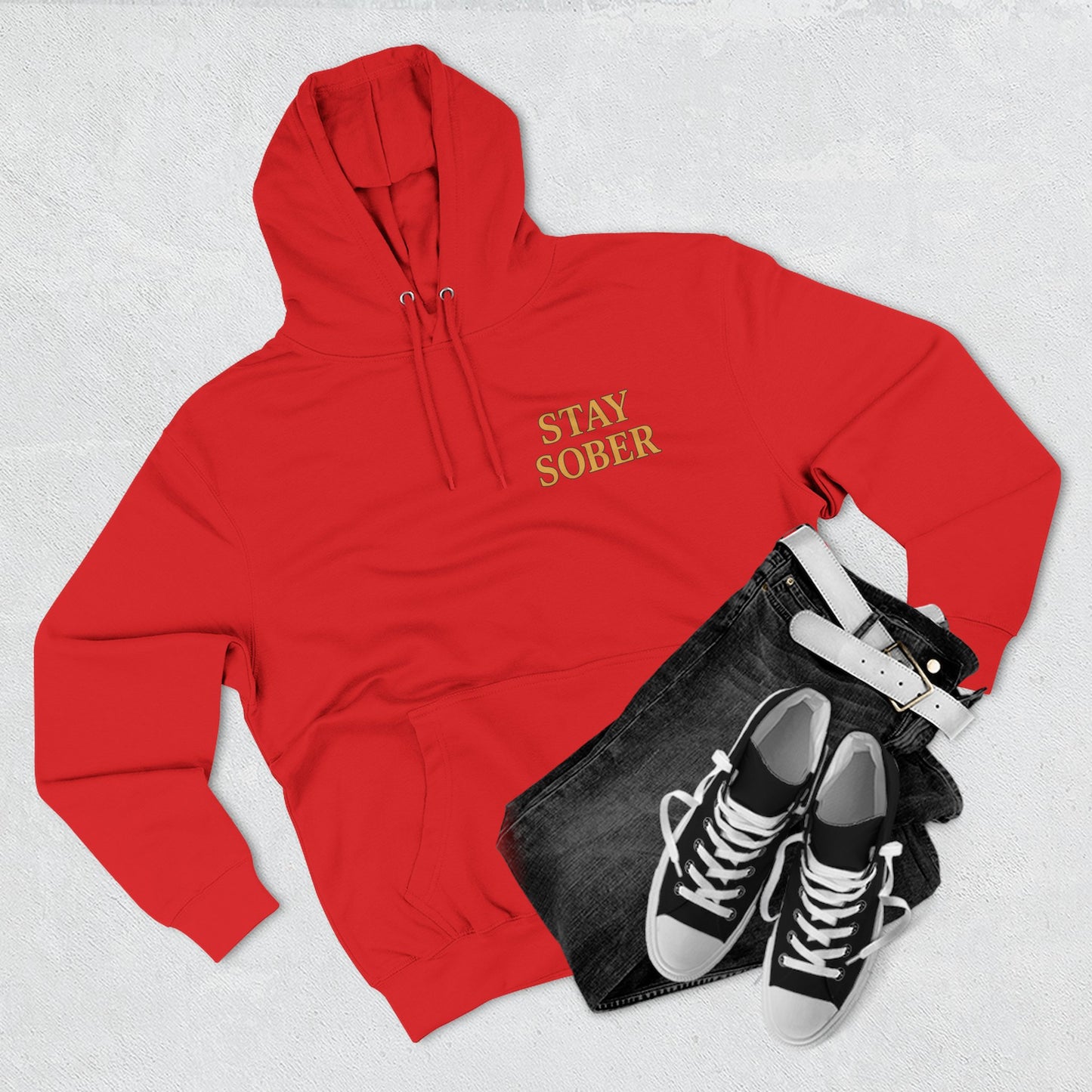 Samurai hoodie- Stay Sober, Defend Peace | Cozy Sweatshirt for Wellness, Gratitude Gifts, Motivation, Mindfulness