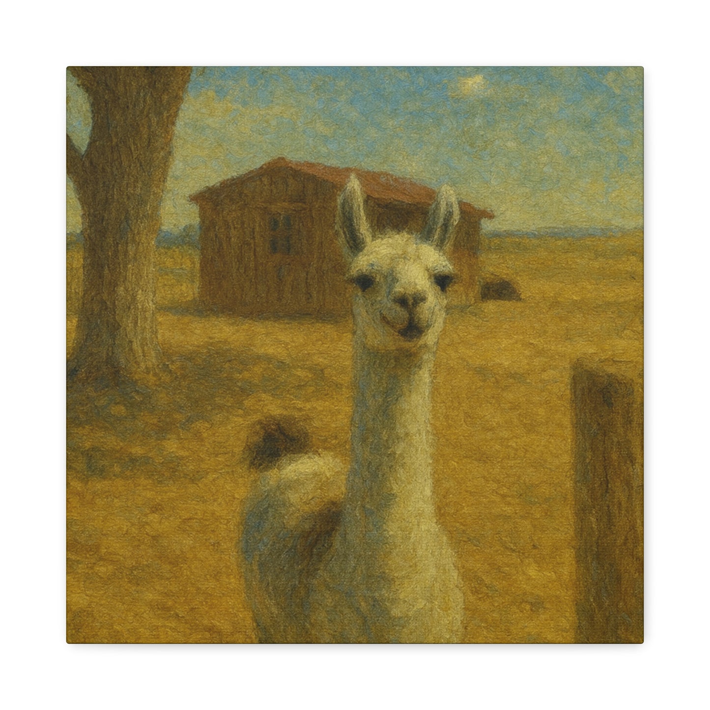 Llama Artwork Canvas Print, Unique Home Decor, Wall Art for Animal Lovers, Canvas Wall Art, Gift for Nature Enthusiasts