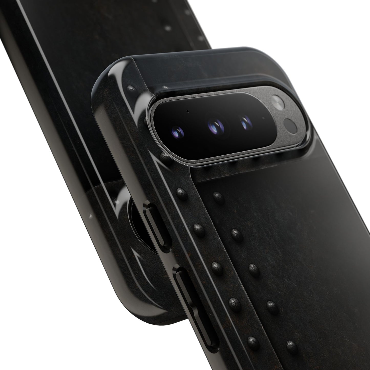 Steel & Smoke – Riveted Shadows Phone Case