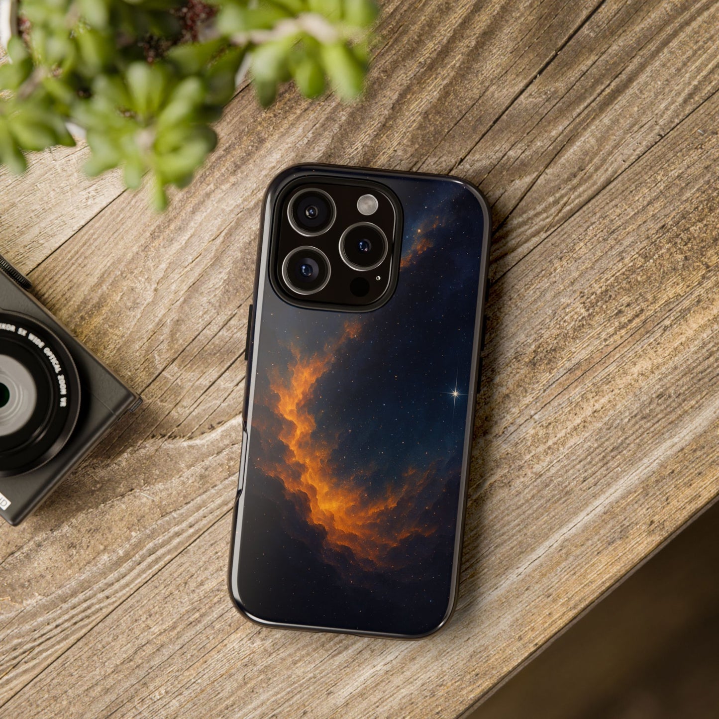 Stellar Flame – Cosmic Nebula Art Phone Case