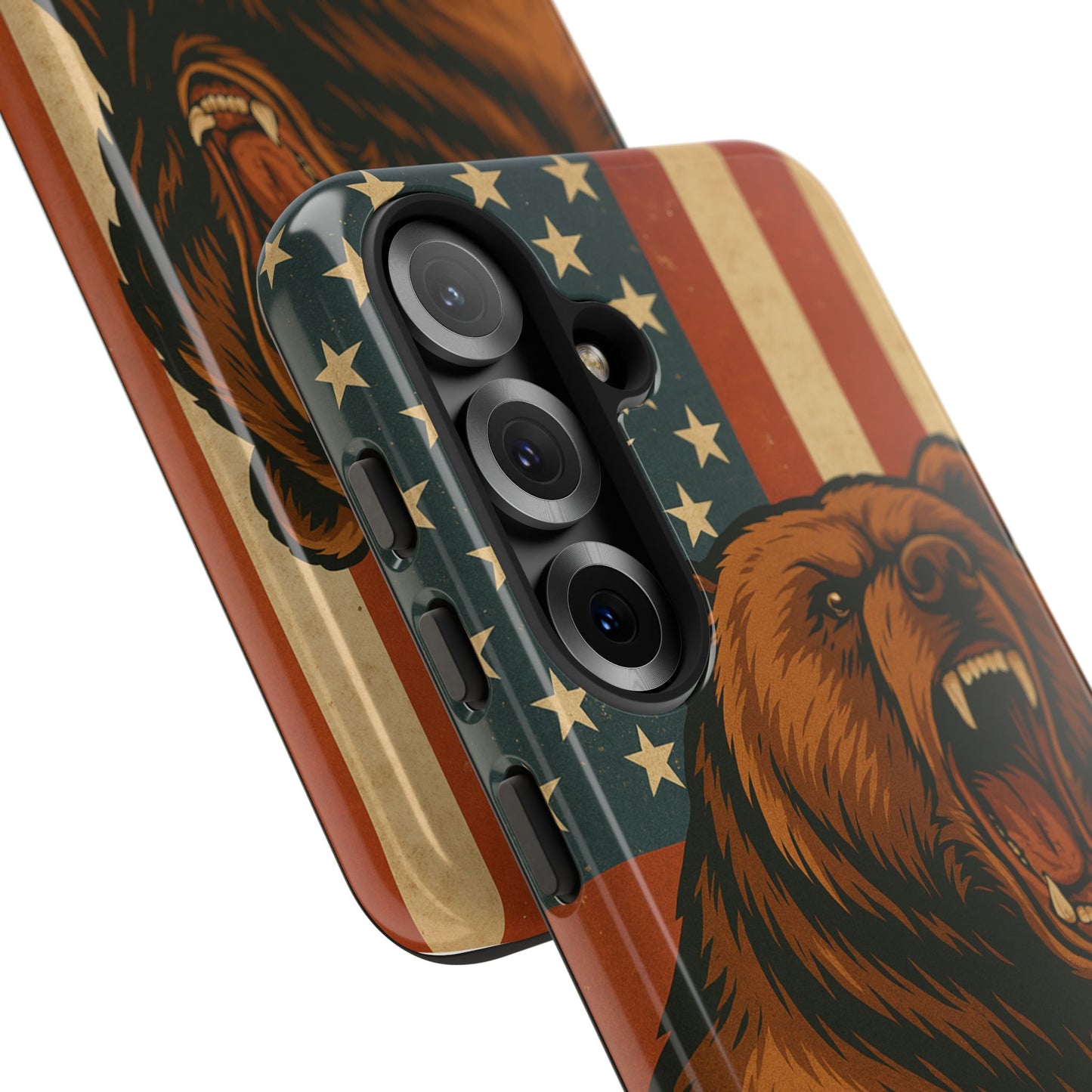 Tough Cases - Patriotic Bear Phone Case, Custom Phone Cover, Strong Protective Case, USA Flag Design, Gift for Outdoors Lovers