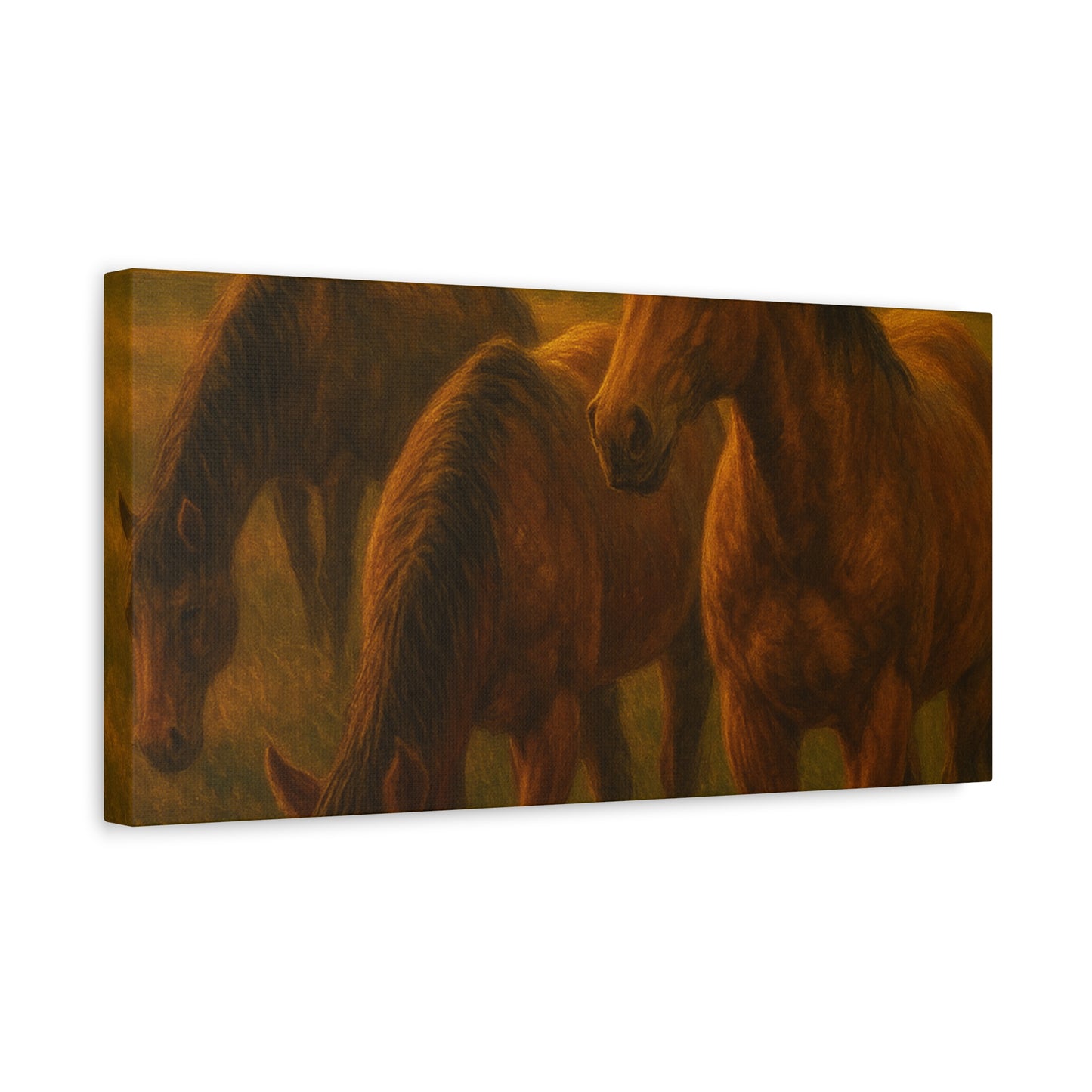 Rustic Horse Artwork Canvas, Equine Home Decor, Horse Lover Gift, Farmhouse Wall Art, Equestrian Decor, Nature Inspired