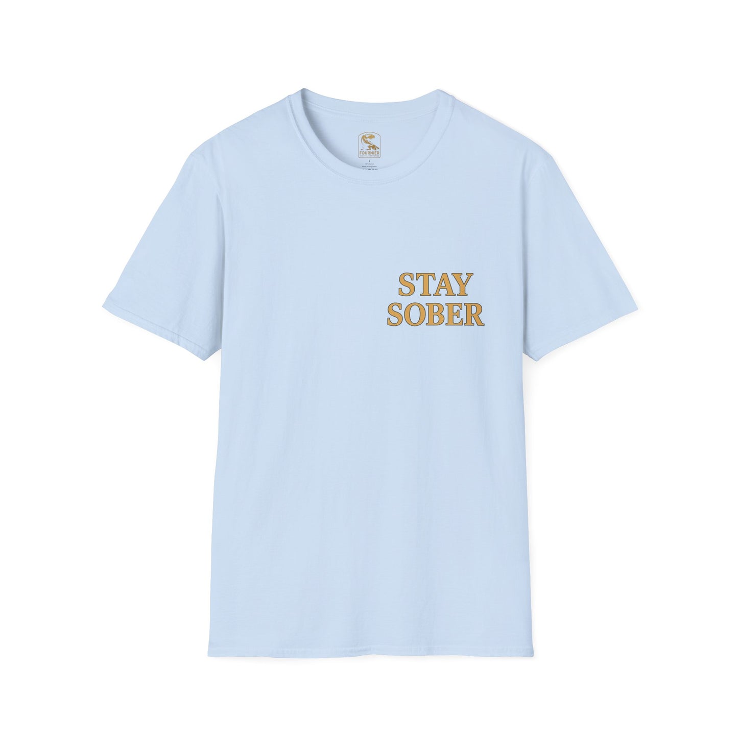 Unisex Softstyle T-Shirt - Stay Sober & Defend Peace Design, Casual Streetwear, Gift for Recovery Support, Positive Vibes, Everyday Wear
