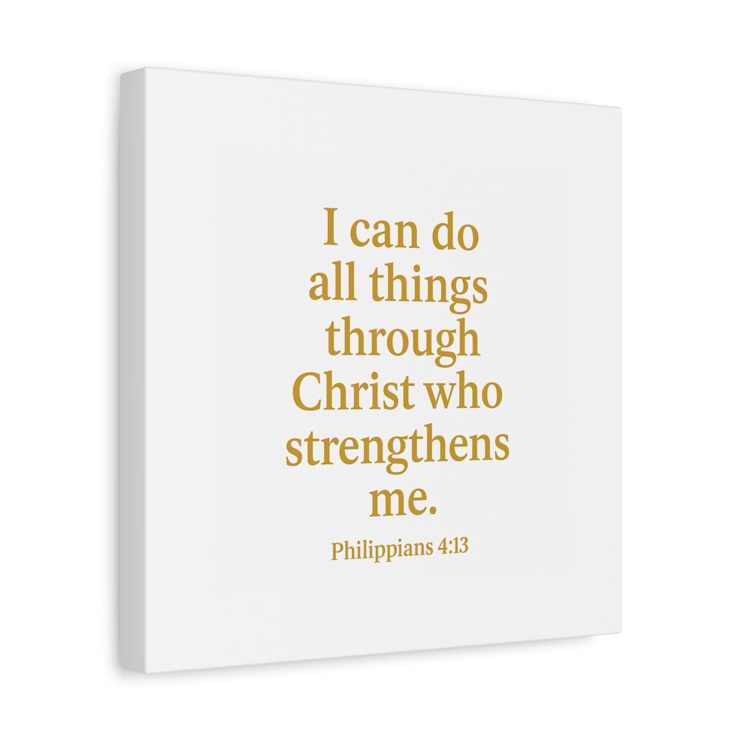 Inspirational Wall Art Canvas - Philippians 4:13 Quote, Motivational Home Decor, Christian Gift, Modern Framed Print, Faith-Based Art
