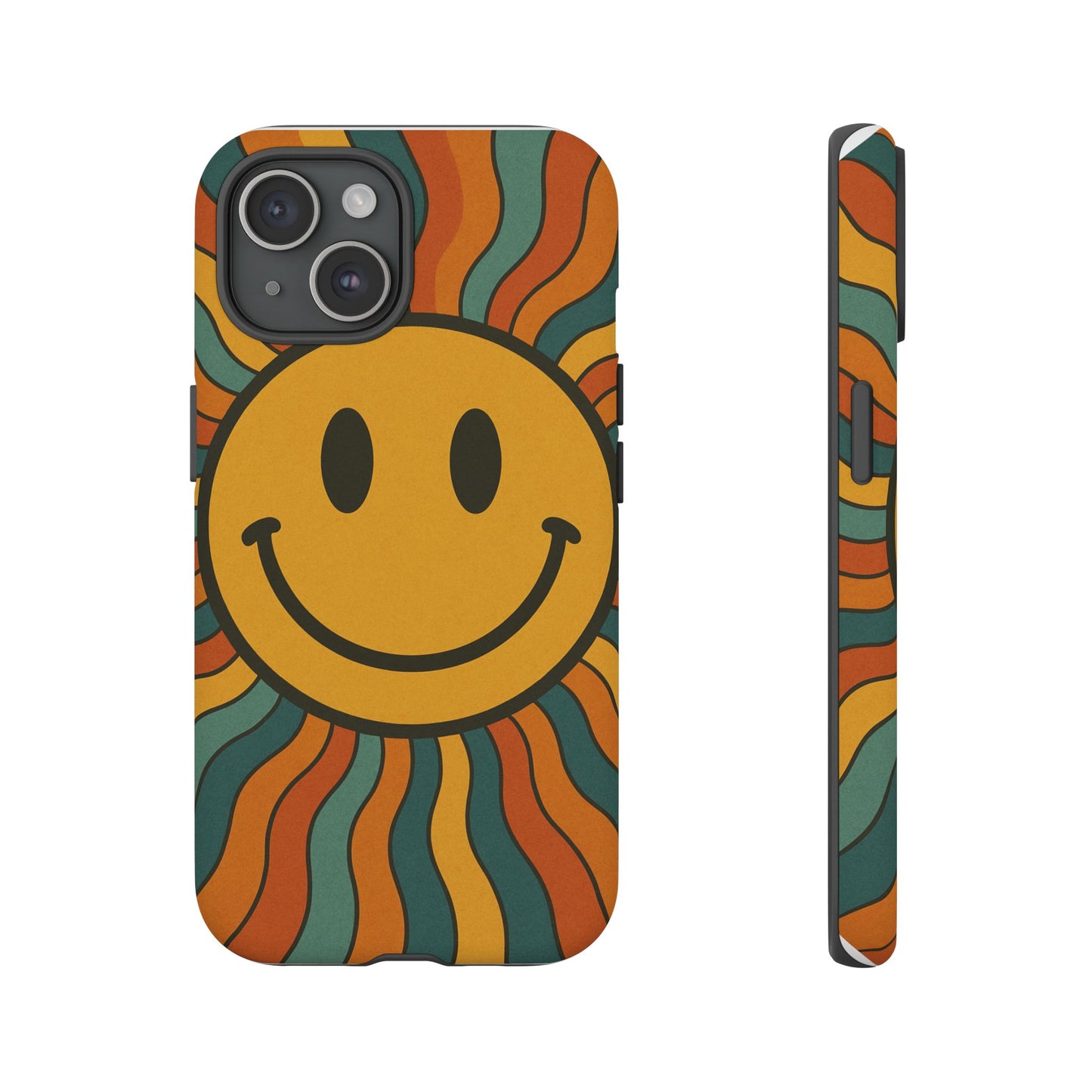 Colorful Smiley Phone Case, Retro Vibe Phone Cover, Cute Gift for Kids and Adults, Fun Protector for Everyday Use, Eco-Friendly Merchandise