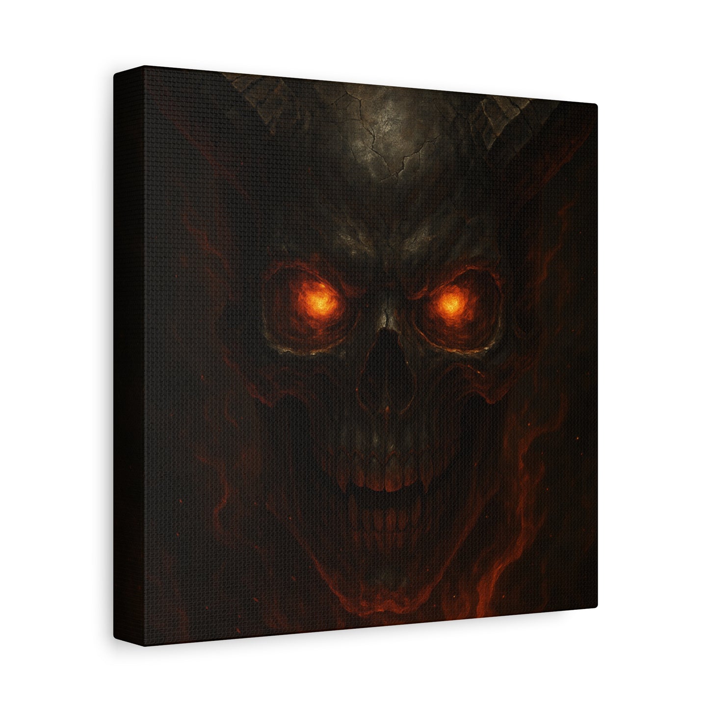 Gothic Wall Art Canvas, Dark Decor for Halloween, Gift for Horror Fans, Scary Home Wall Hanging, Edgy Room Decor