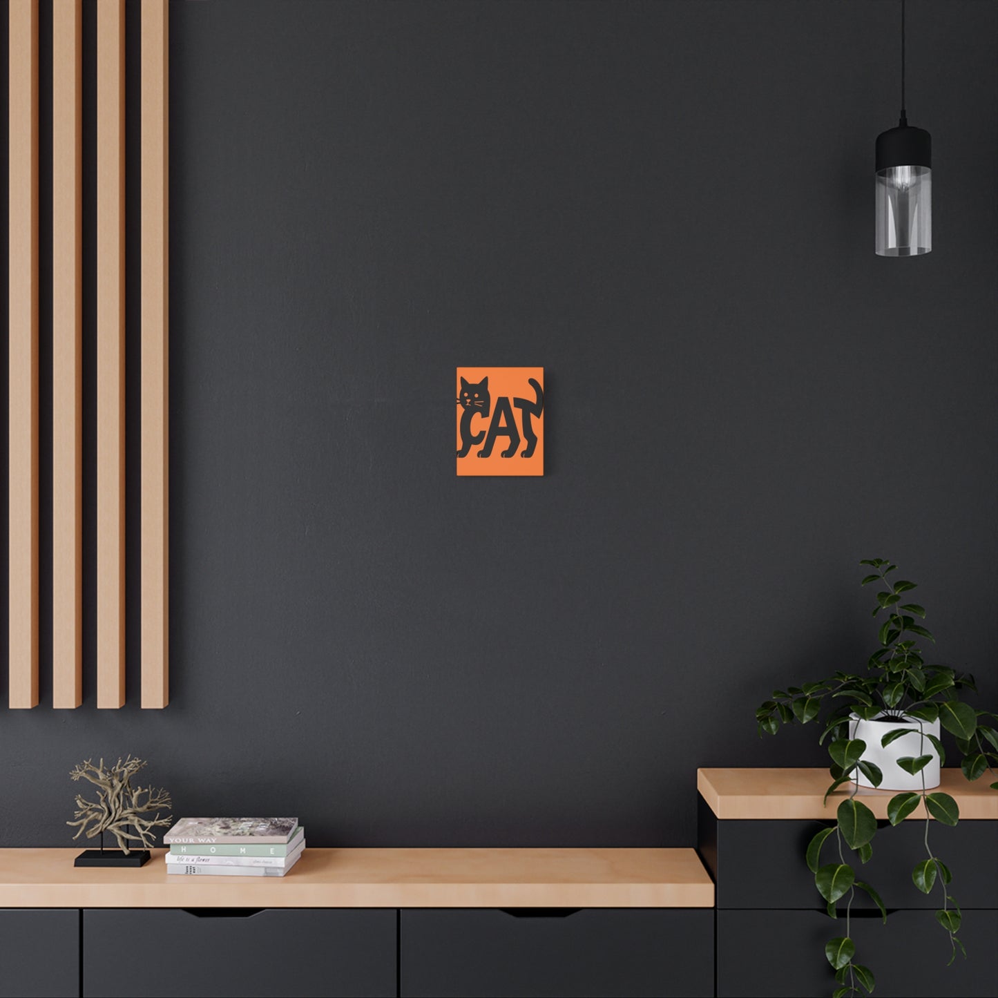 Cat-Themed Matte Canvas Art, Cute Cat Decor, Halloween Wall Art, Pet Lover Gift, Cat Lover Home Decor, Black Cat Artwork