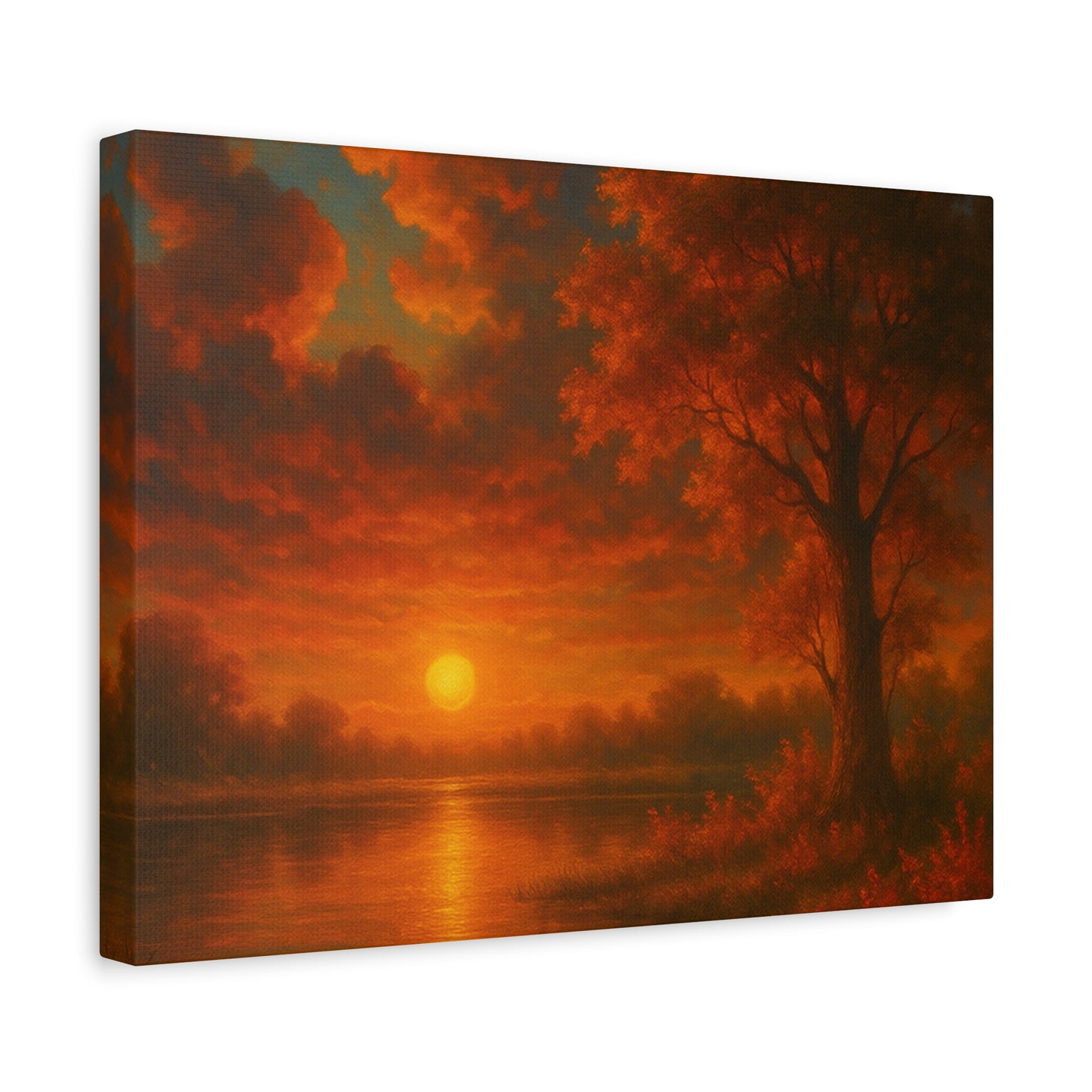 Serene Sunset Canvas Wall Art, Nature Decor, Home Aesthetic, Gift for Art Lovers, Inspiring Wall Hanging, Living Room Decoration