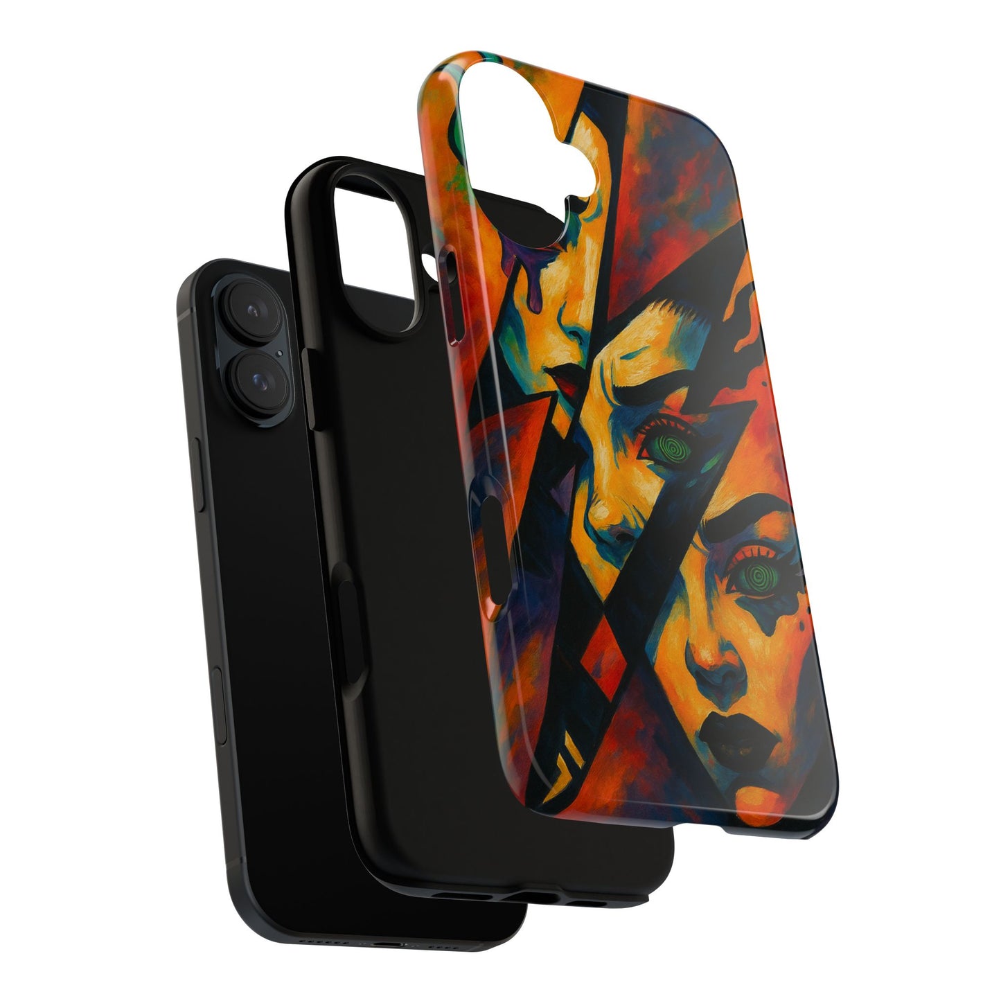 Vibrant Phone Case with Edgy Art, Tough Cases for Trendsetters, Unique Gift for Art Lovers, Colorful Phone Accessory, Protection and Style
